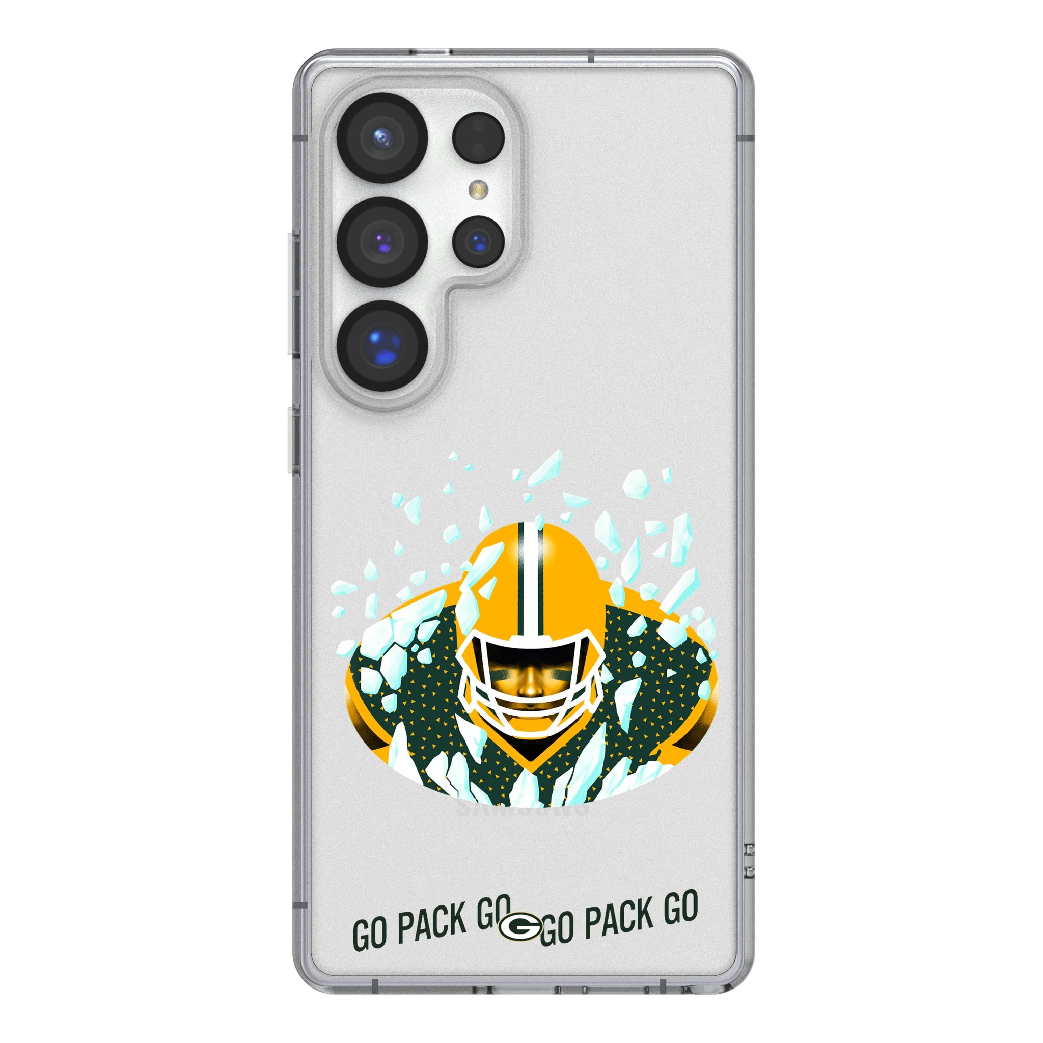 Green Bay Packers Deco Galaxy Clear Phone Case for Samsung Galaxy