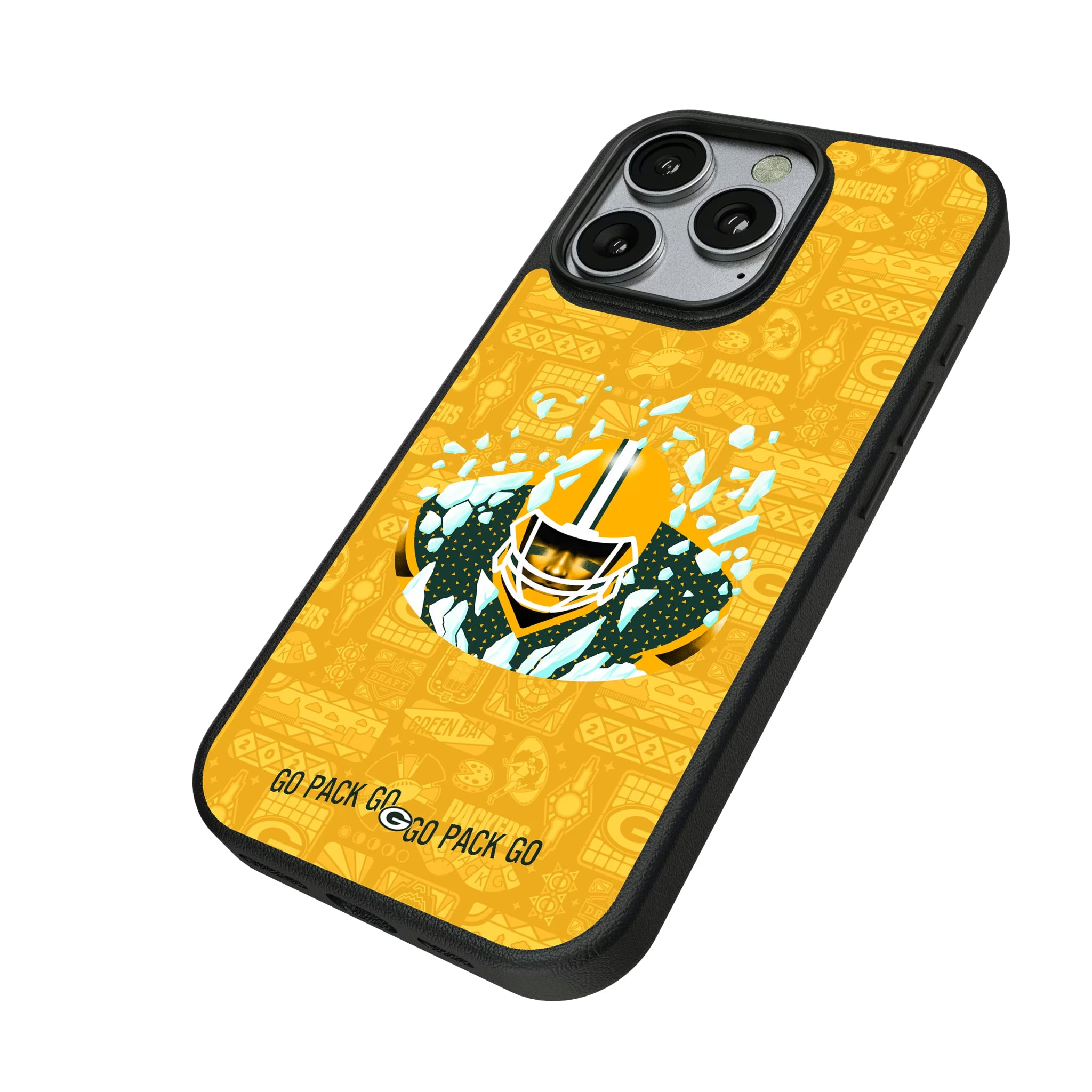 Green Bay Packers Deco iPhone MagSafe Compatible Phone Case for Apple iPhone - Isometric View