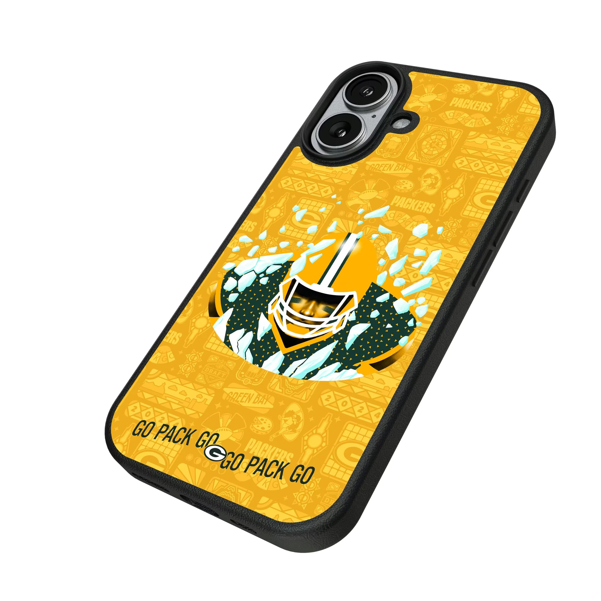 Green Bay Packers Deco iPhone MagSafe Compatible Phone Case for Apple iPhone - Isometric View#Device_iPhone 17