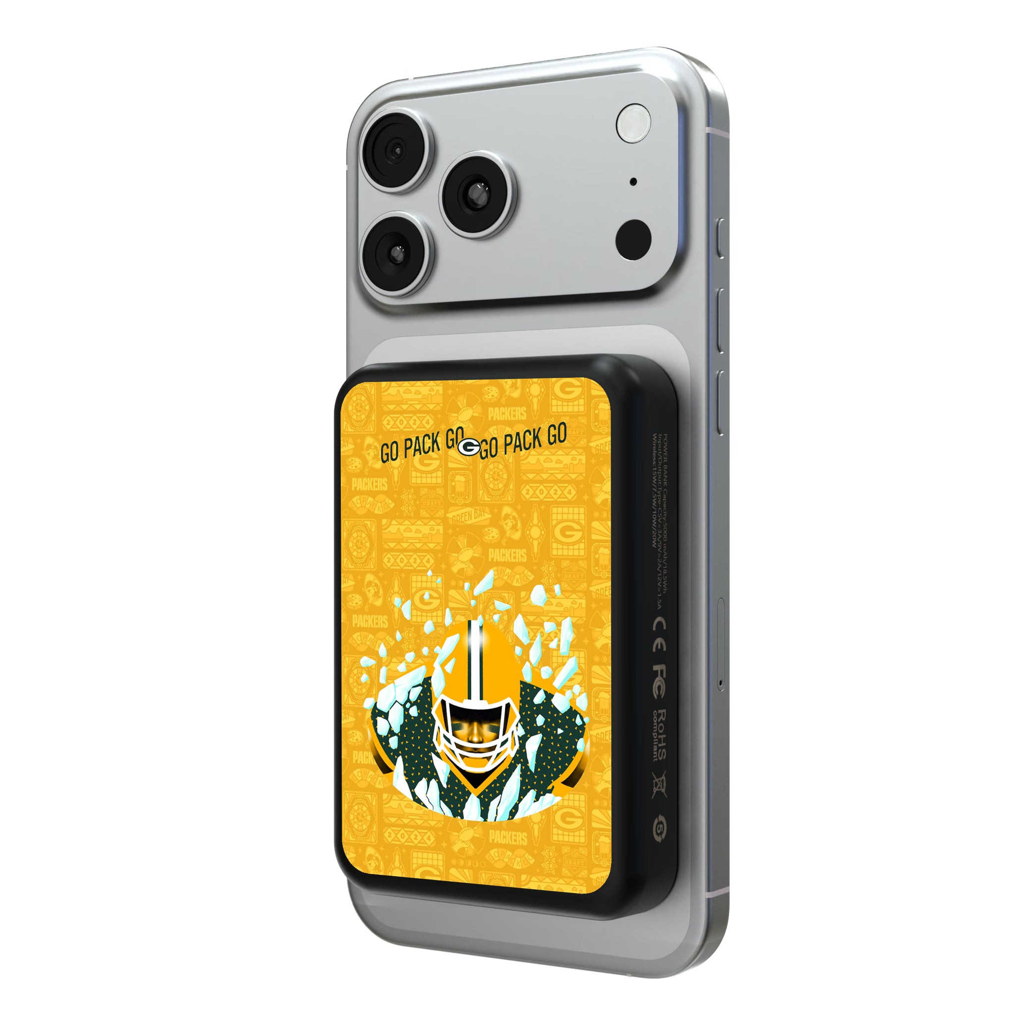 Green Bay Packers Deco Wireless Mag Power Bank