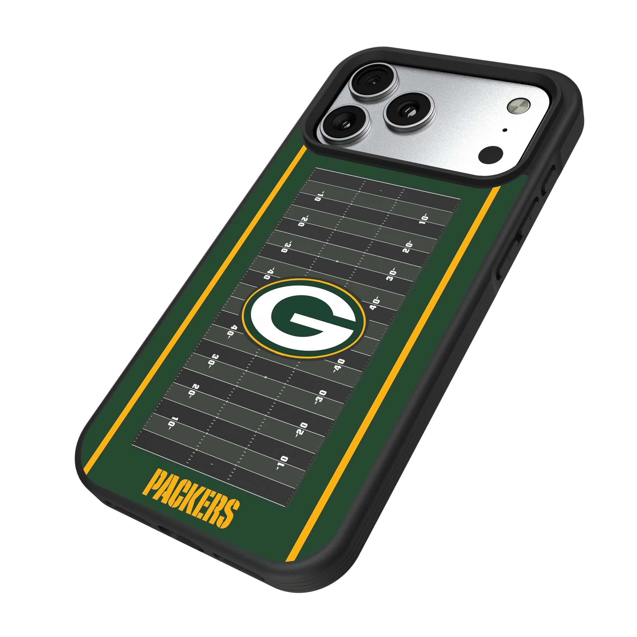 Green Bay Packers Field iPhone Bump Phone Case for Apple iPhone - Isometric View#Device_iPhone 17 Pro Max