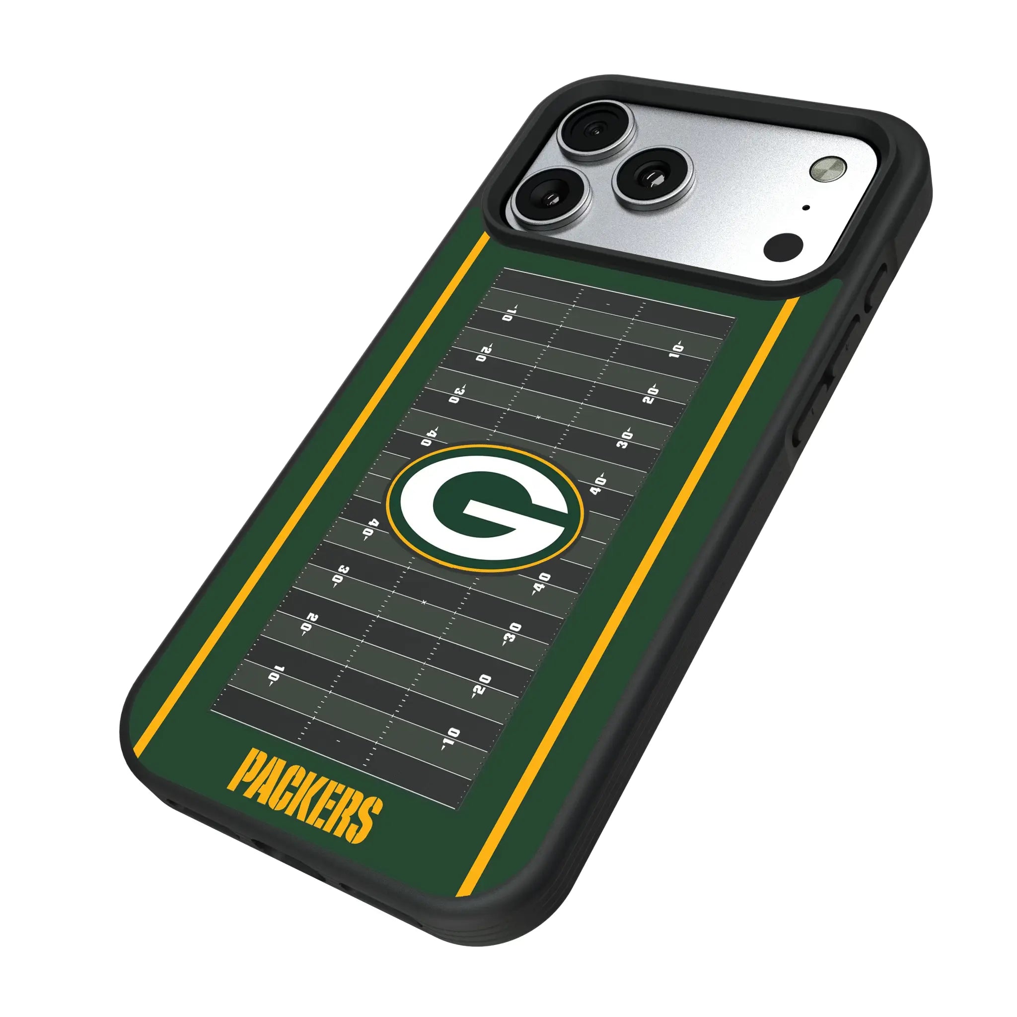 Green Bay Packers Field iPhone Bump Phone Case for Apple iPhone - Isometric View#Device_iPhone 17 Pro Max