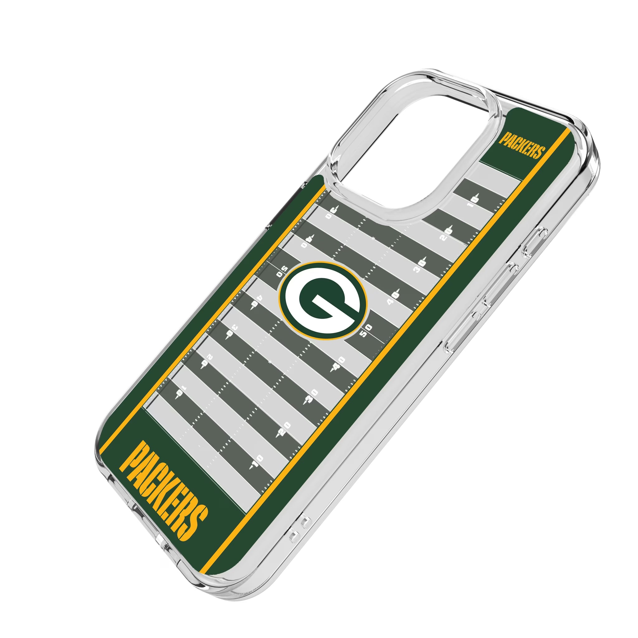 Green Bay Packers Field iPhone Clear Phone Case for Apple iPhone - Isometric View