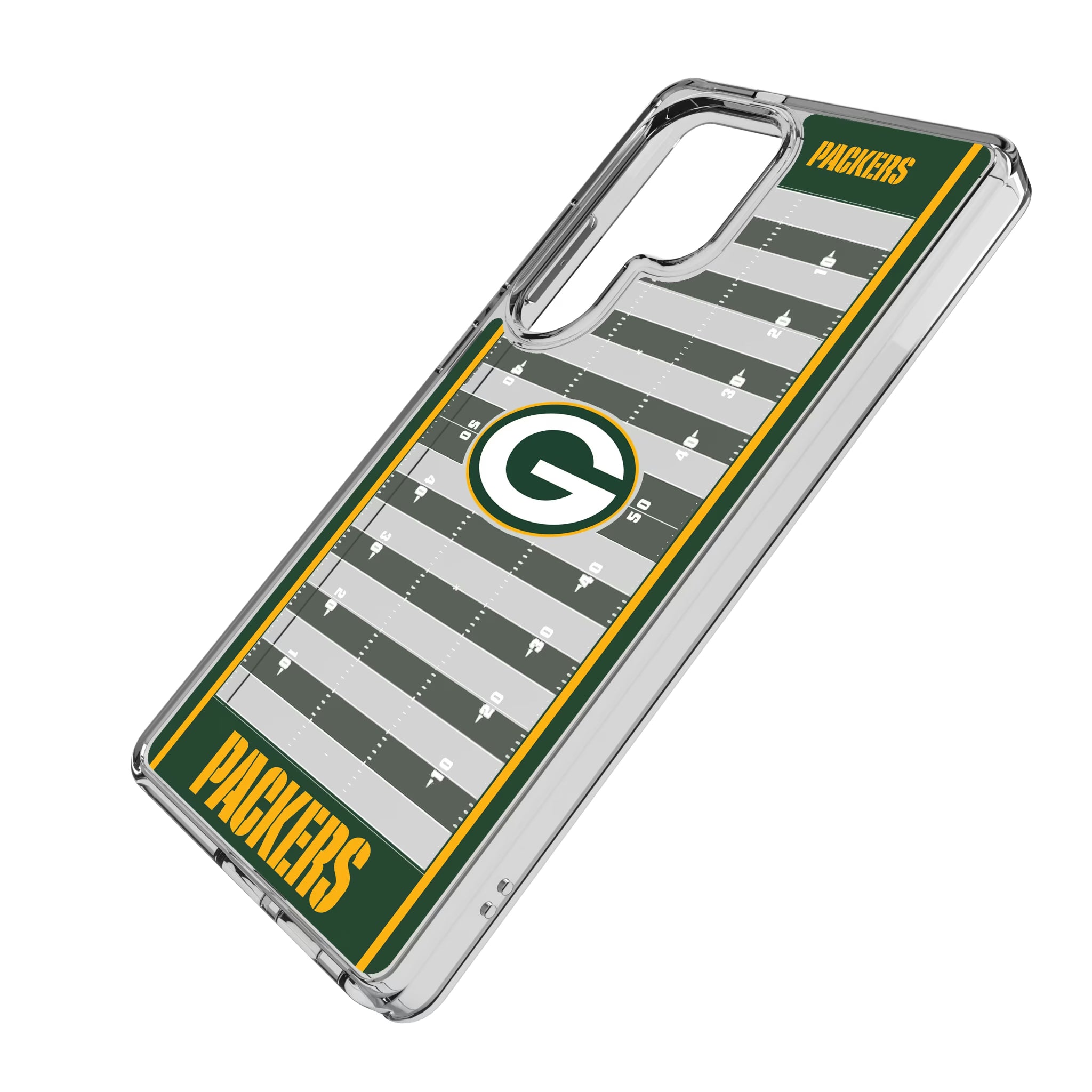 Green Bay Packers Field Galaxy Clear Phone Case for Samsung Galaxy - Isometric View