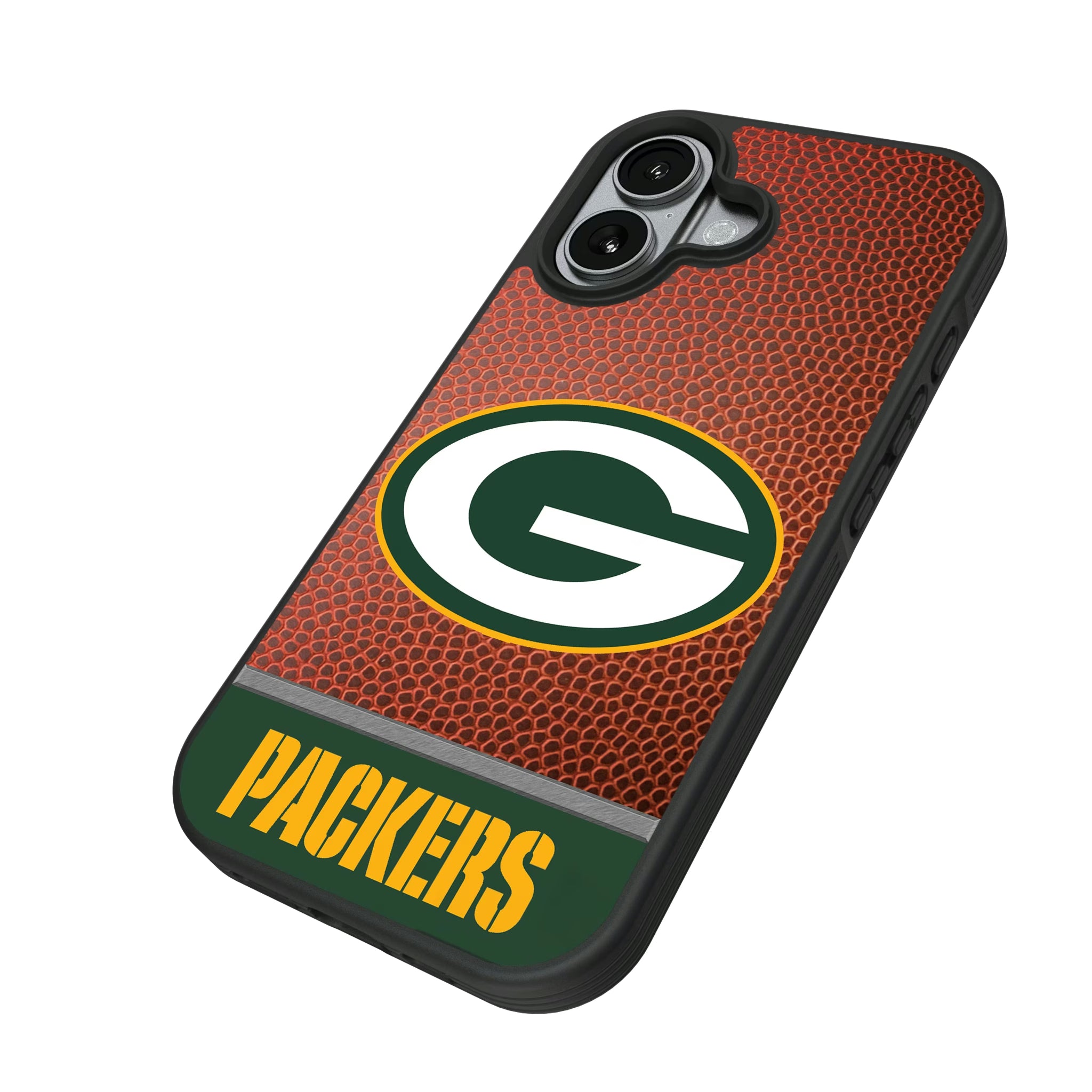 Green Bay Packers Football Wordmark iPhone Bump Phone Case for Apple iPhone - Isometric View#Device_iPhone 17