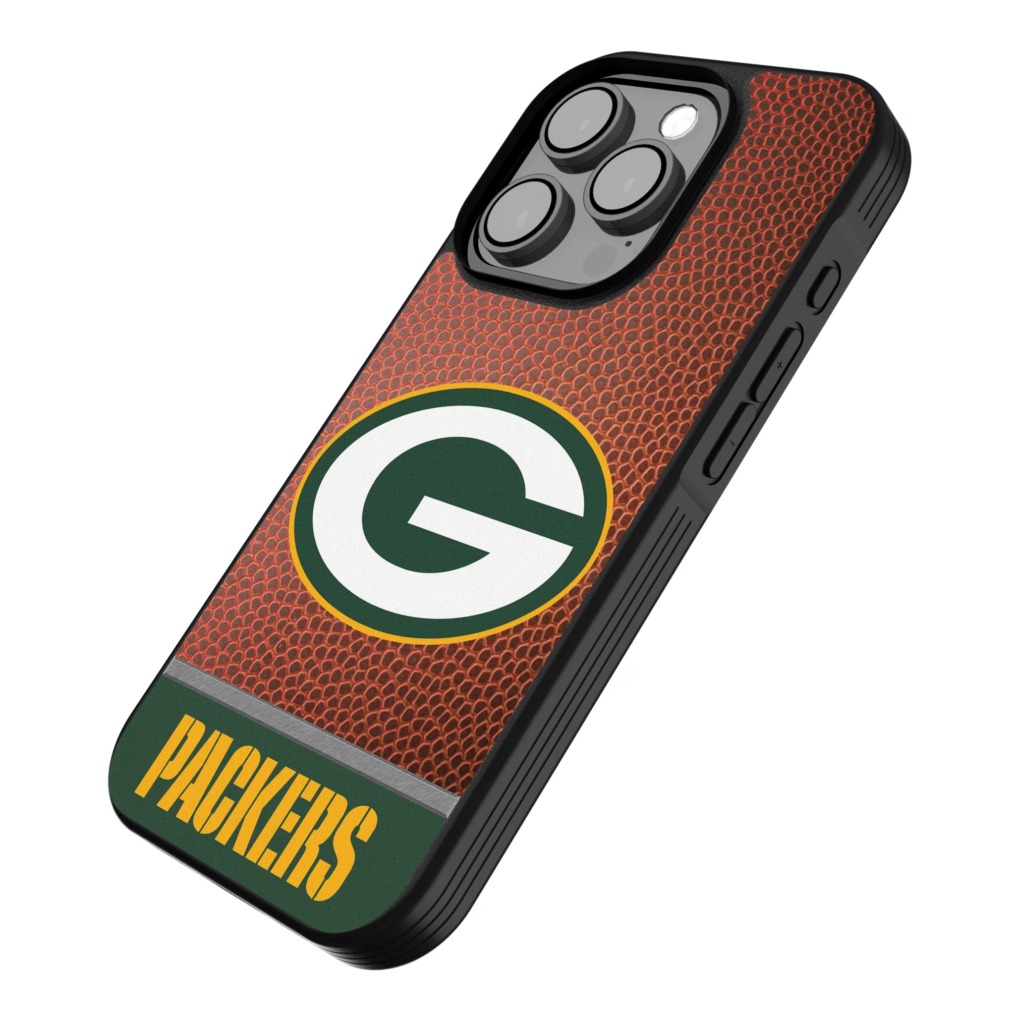 Green Bay Packers Football Wordmark iPhone Bump Phone Case for Apple iPhone - Isometric View