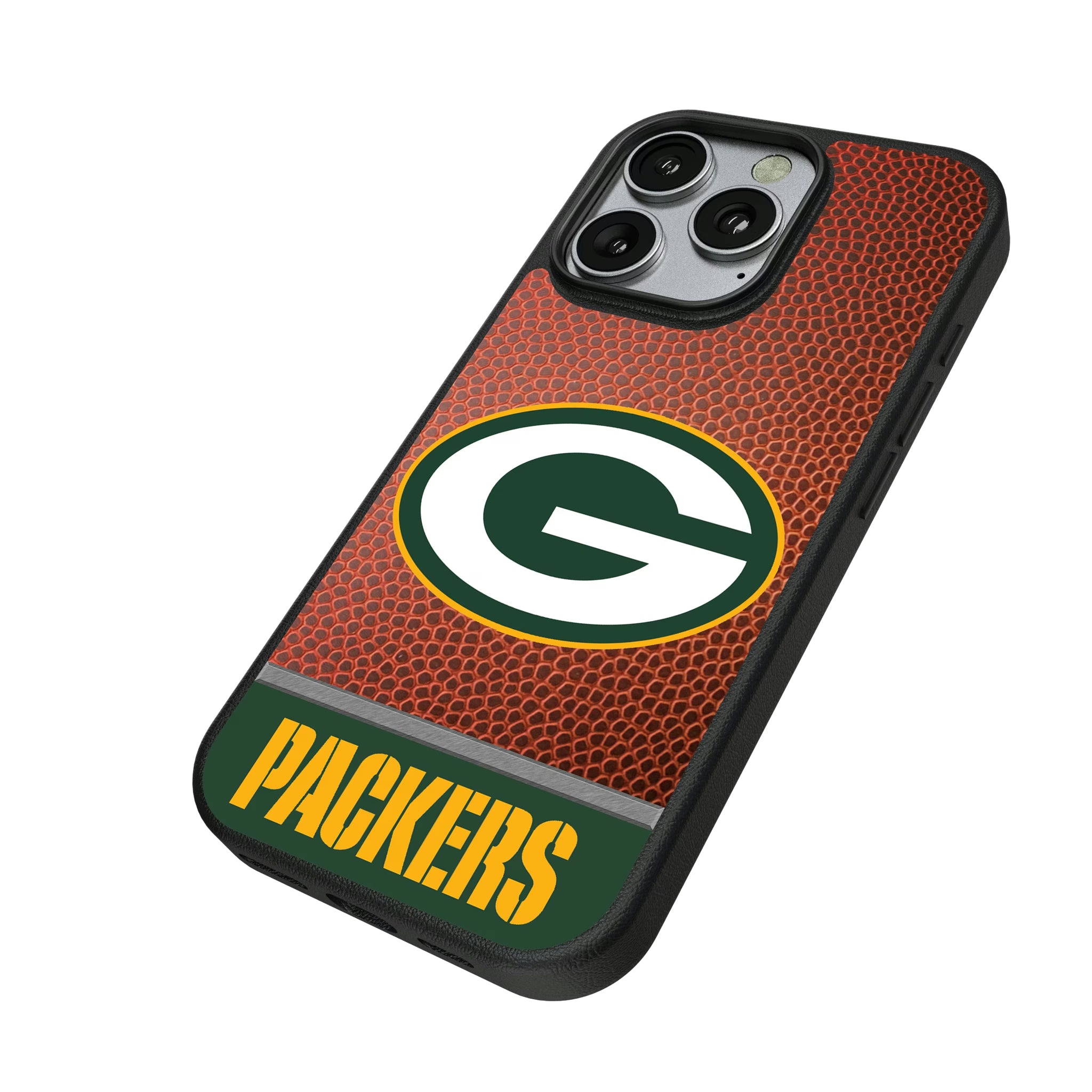 Green Bay Packers Football Wordmark iPhone MagSafe Compatible Phone Case for Apple iPhone - Isometric View