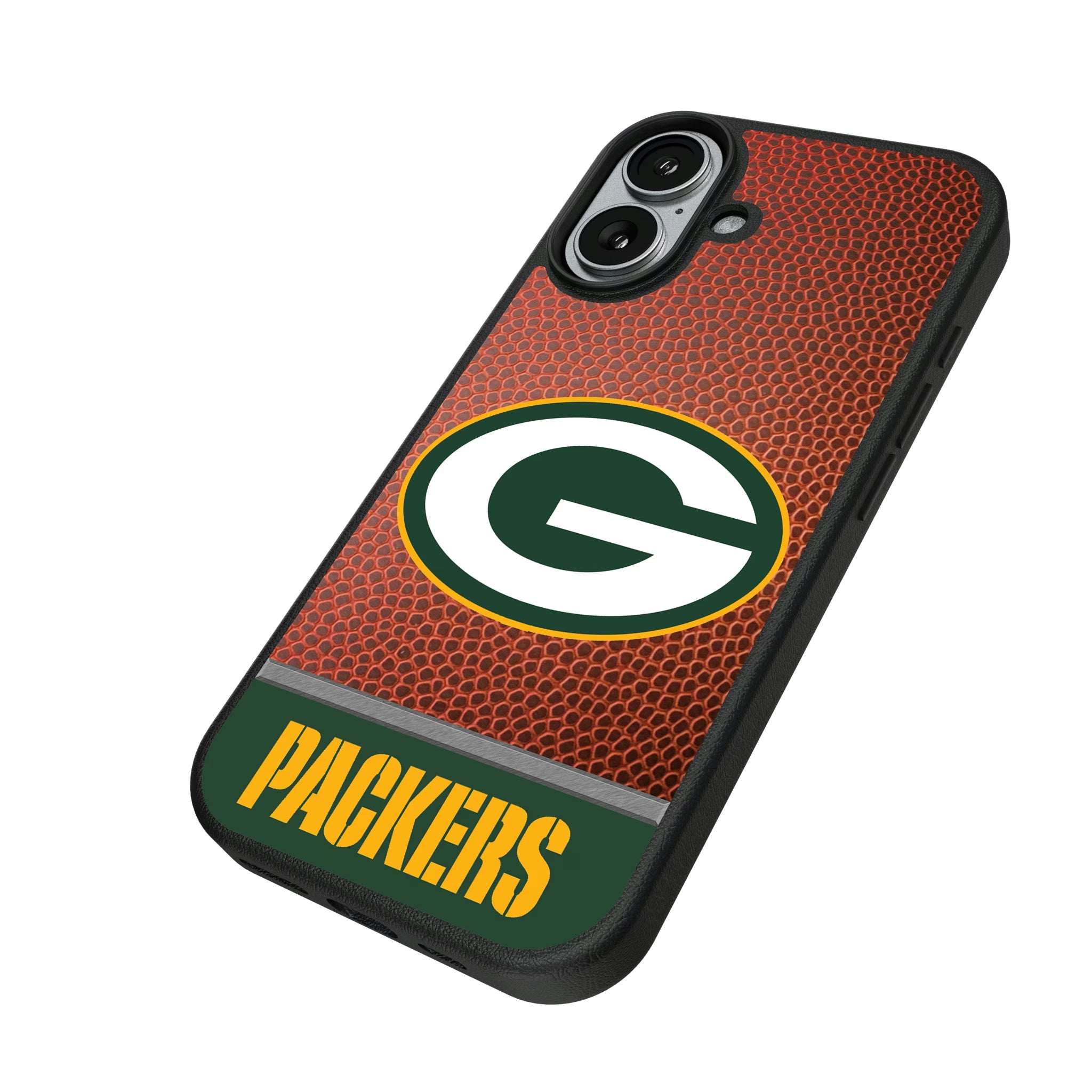 Green Bay Packers Football Wordmark iPhone MagSafe Compatible Phone Case for Apple iPhone - Isometric View#Device_iPhone 17