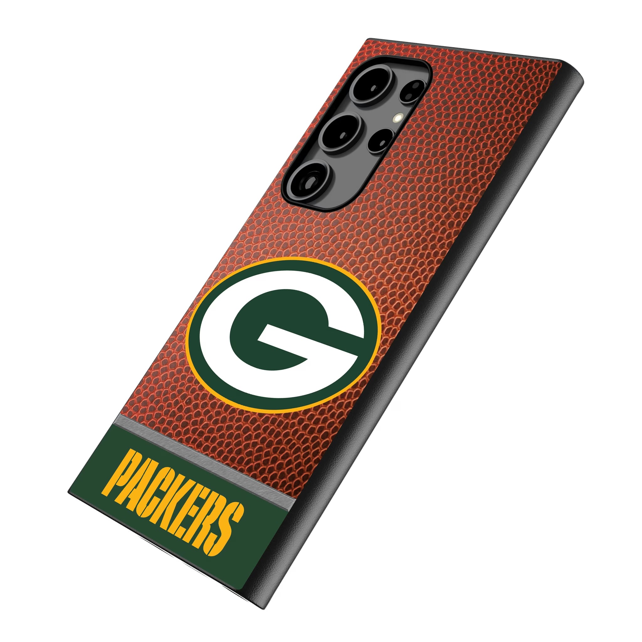 Green Bay Packers Football Wordmark Galaxy MagSafe Compatible Phone Case for Samsung Galaxy - Isometric View