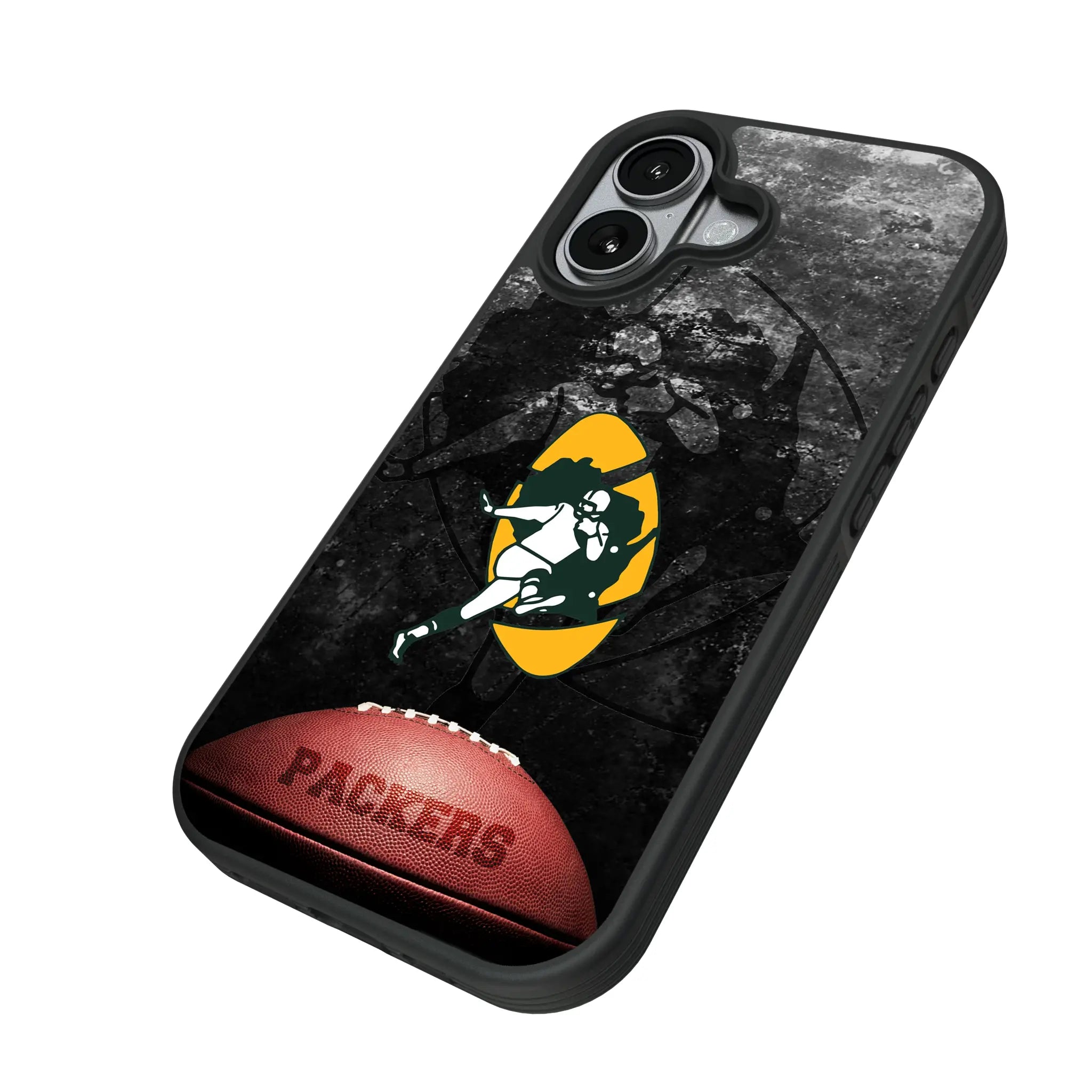 Green Bay Packers Historic Collection Legendary iPhone Bump Phone Case for Apple iPhone - Isometric View#Device_iPhone 17