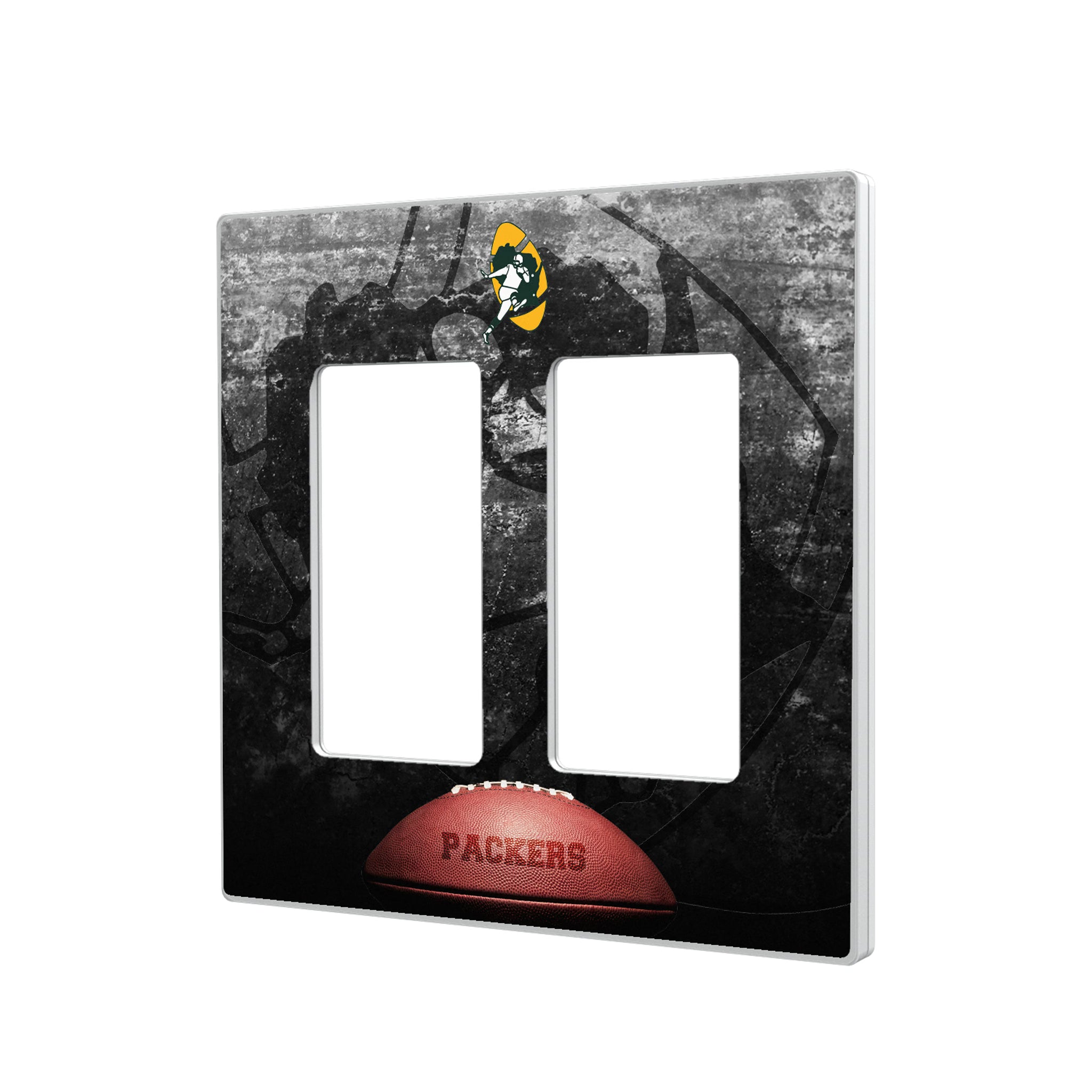 Green Bay Packers Historic Collection Legendary Hidden-Screw Light Switch Plate#Style_Double Rocker