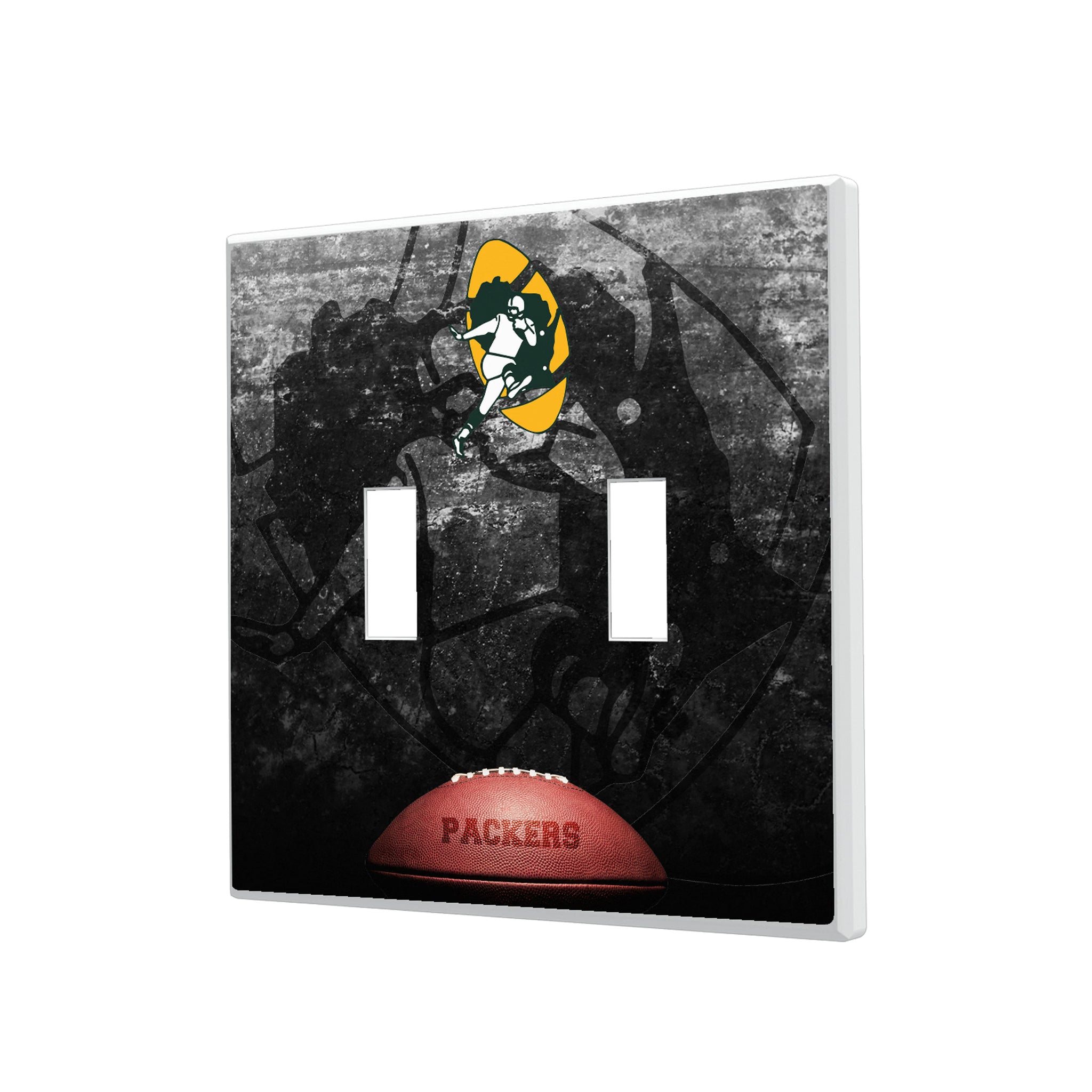 Green Bay Packers Historic Collection Legendary Hidden-Screw Light Switch Plate#Style_Double Toggle
