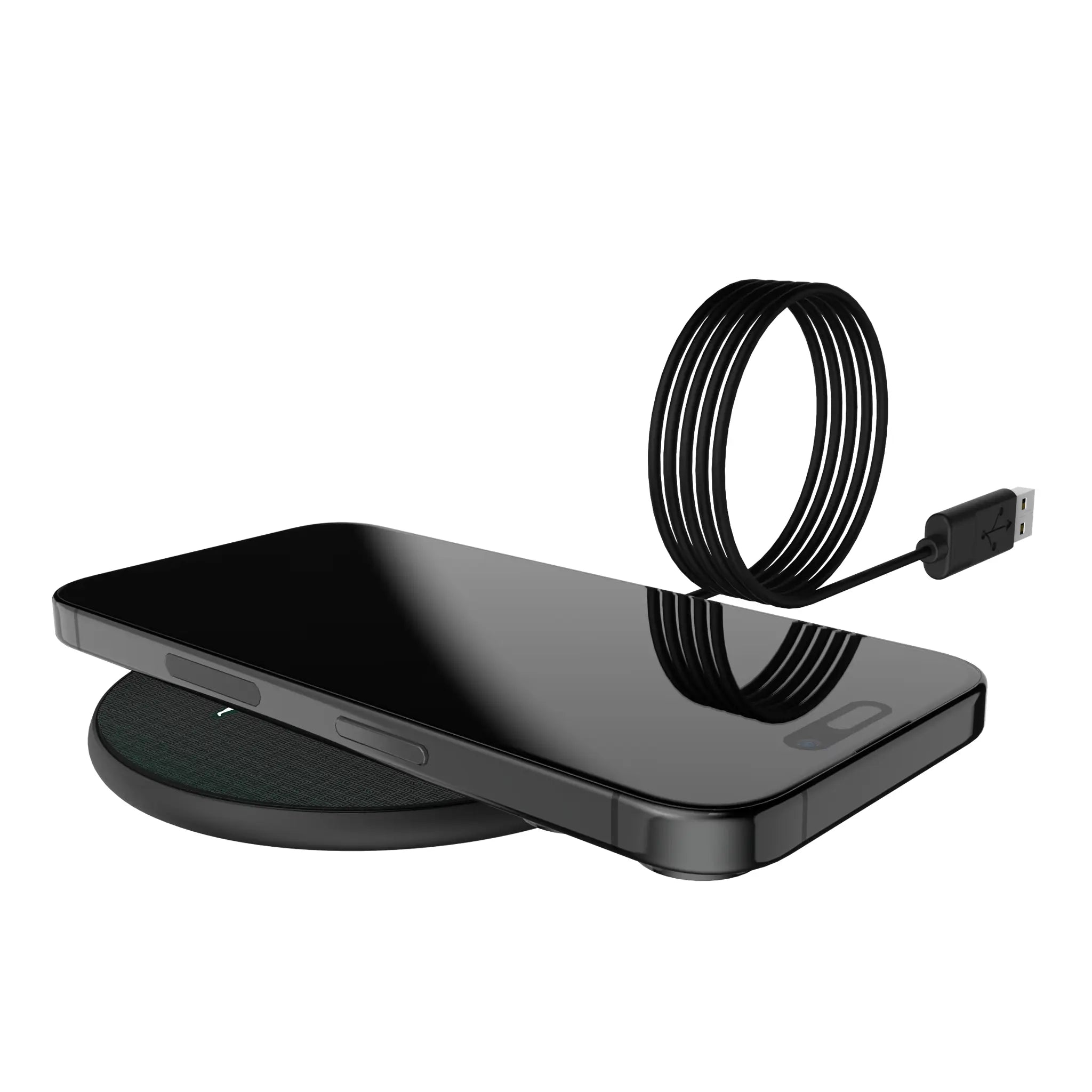 Green Bay Packers Historic Collection Linen 15-Watt Wireless Charger - Lifestyle