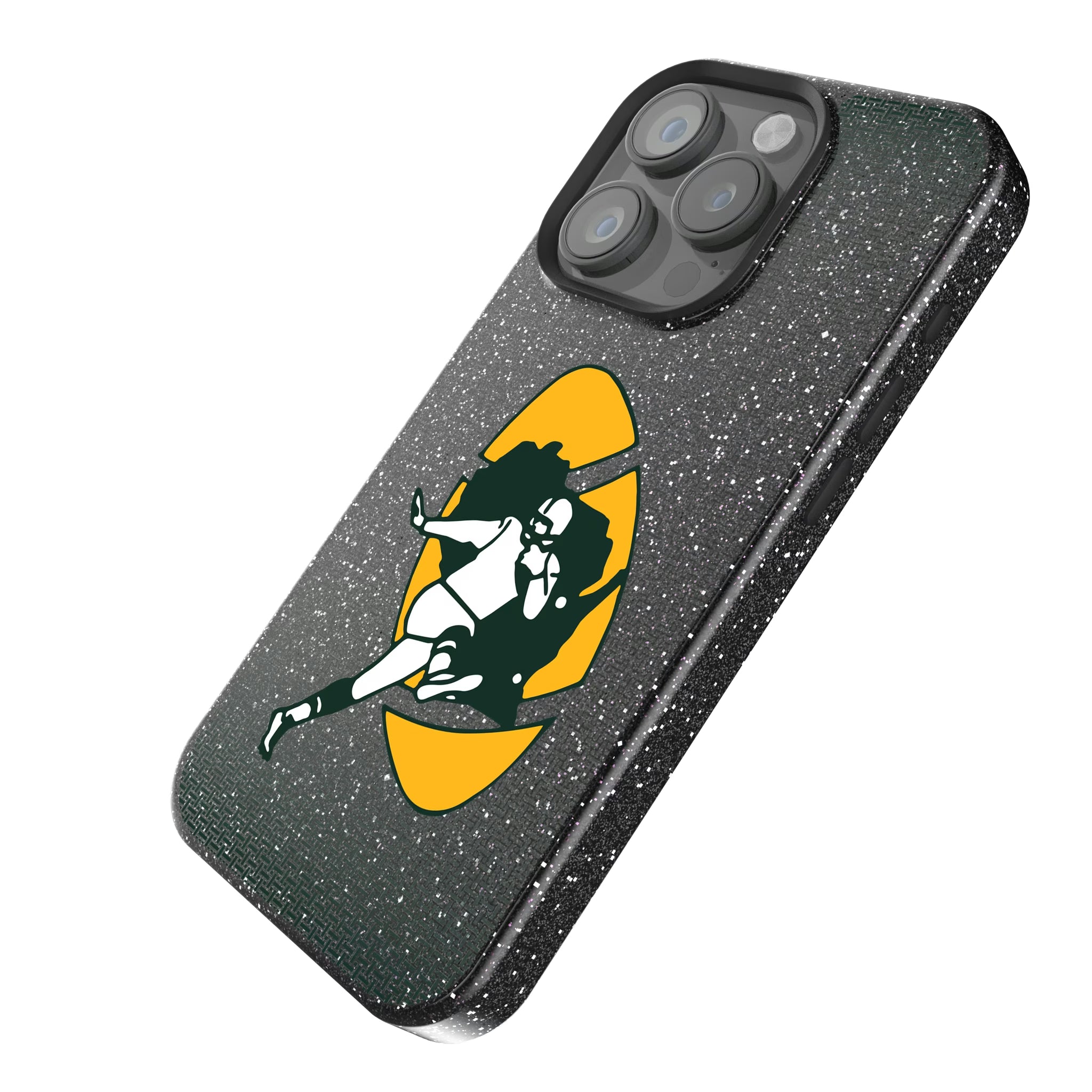 Green Bay Packers Historic Collection Linen iPhone Bling Phone Case for Apple iPhone - Isometric View