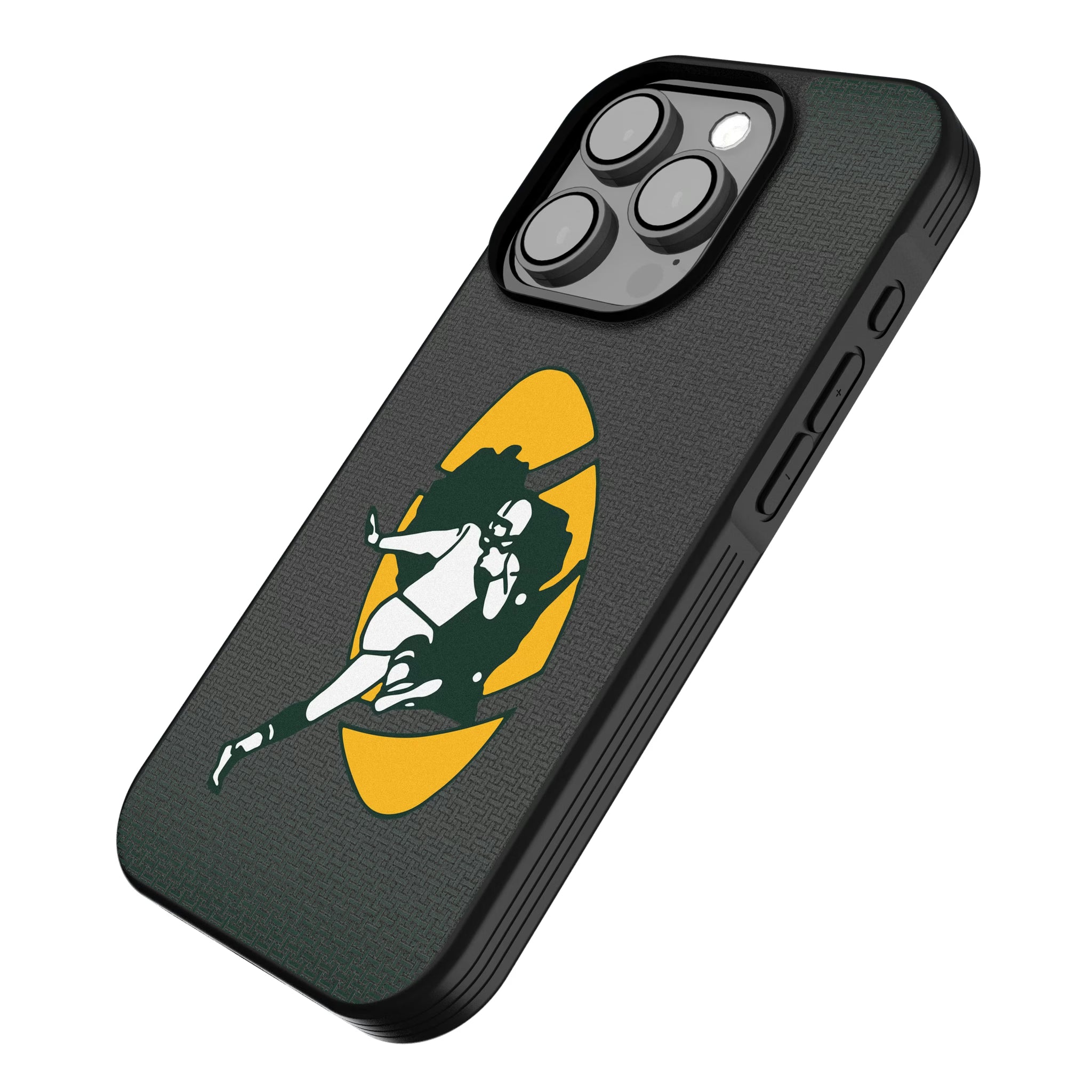 Green Bay Packers Historic Collection Linen iPhone Bump Phone Case for Apple iPhone - Isometric View