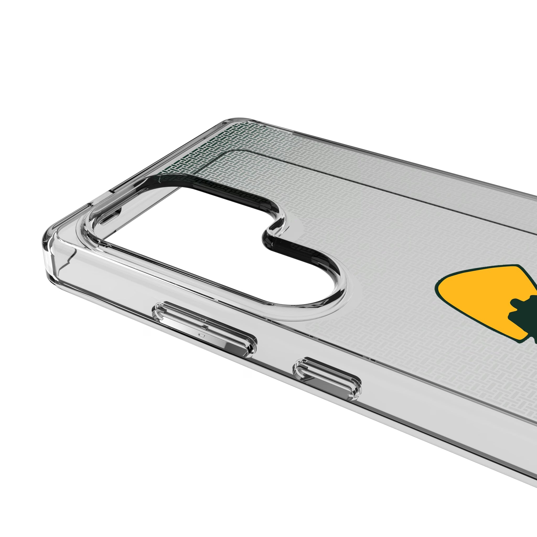 Green Bay Packers Historic Collection Linen Galaxy Clear Phone Case for Samsung Galaxy - Detail
