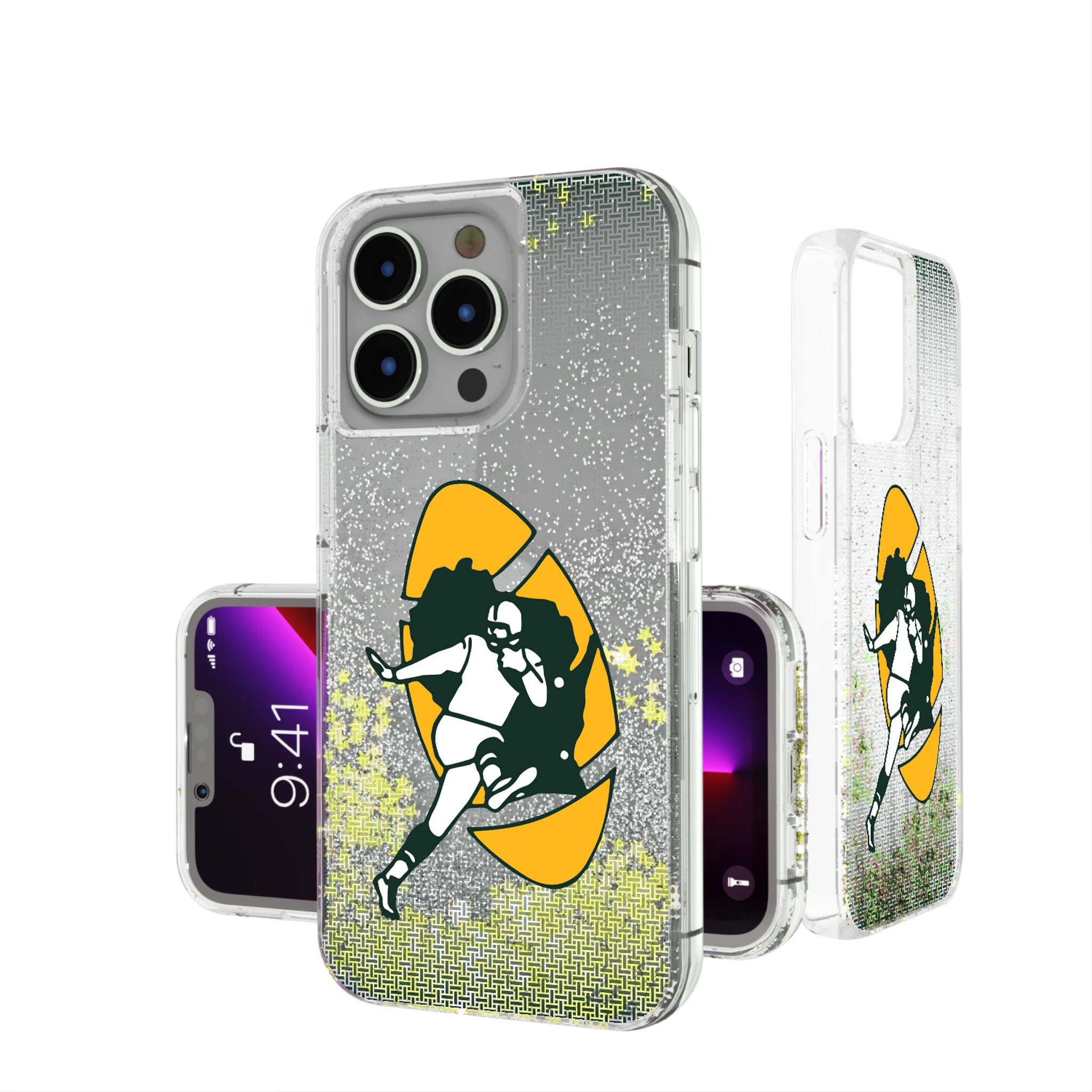 Green Bay Packers Historic Collection Linen iPhone Glitter Phone Case for Apple iPhone