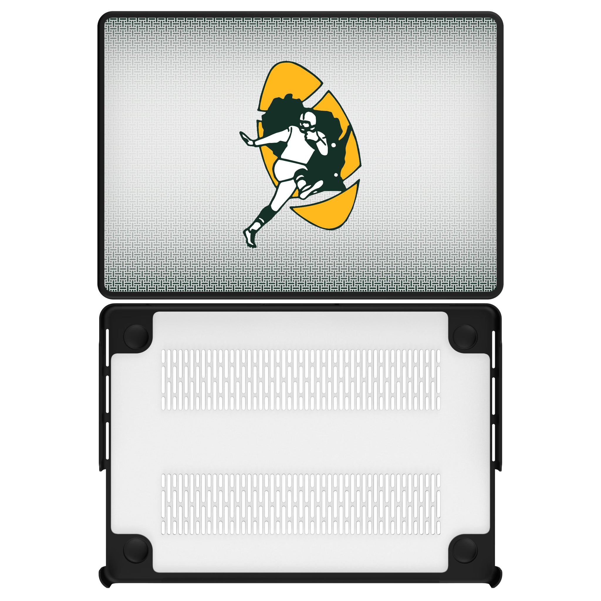 Green Bay Packers Historic Collection Linen MacBook Laptop Case for Apple MacBook#Device_MacBook Pro (14-inch, 2021) / MacBook Pro (14-inch, 2023) / MacBook Pro (14-inch, 2024)