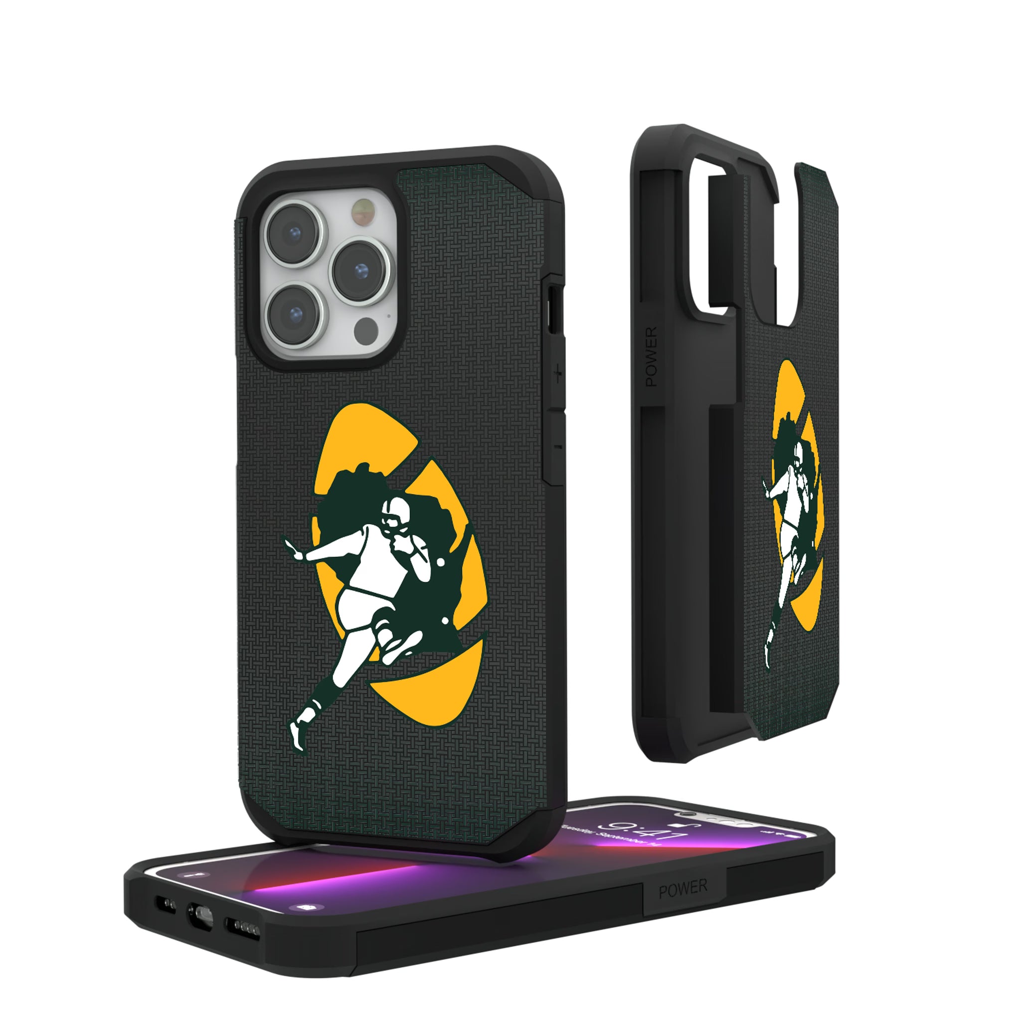 Green Bay Packers Historic Collection Linen iPhone Rugged Phone Case for Apple iPhone#Device_iPhone 13 Pro