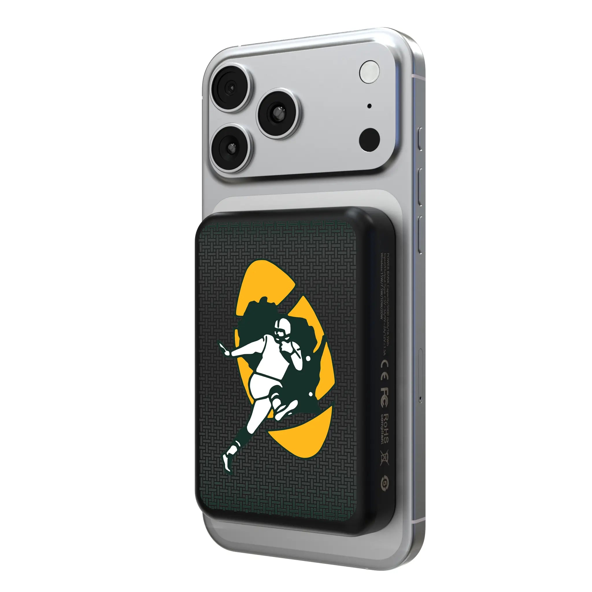Green Bay Packers Historic Collection Linen Wireless Mag Power Bank