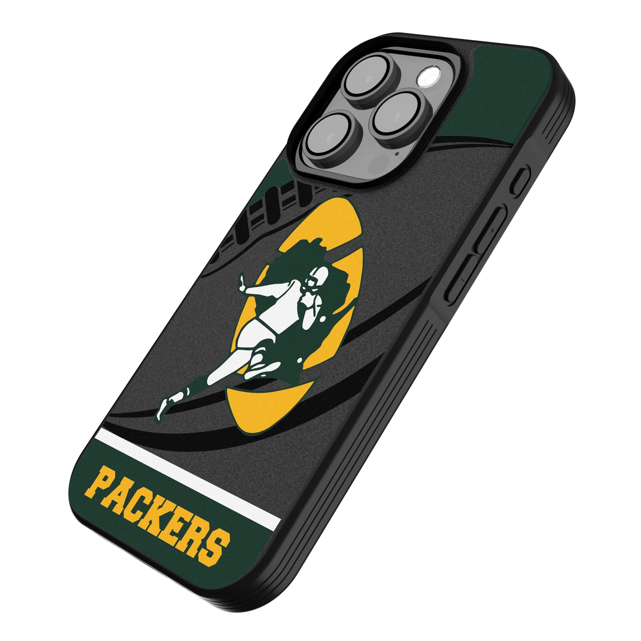 Green Bay Packers Historic Collection Passtime iPhone Bump Phone Case for Apple iPhone - Isometric View