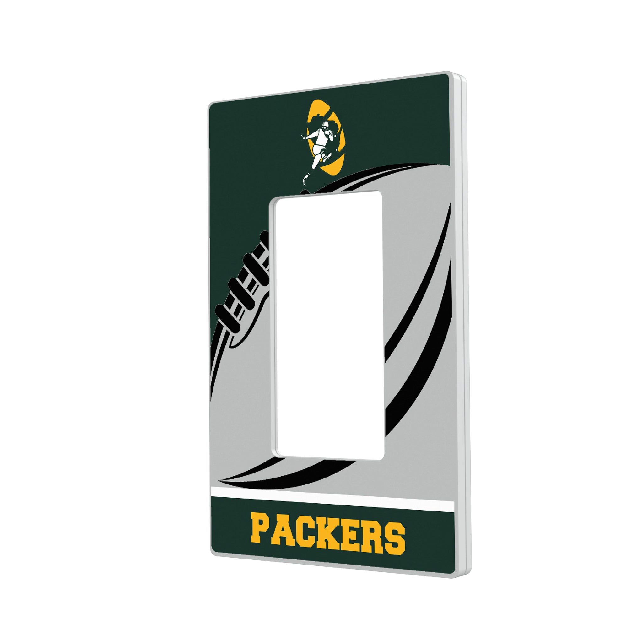 Green Bay Packers Historic Collection Passtime Hidden-Screw Light Switch Plate#Style_Single Rocker