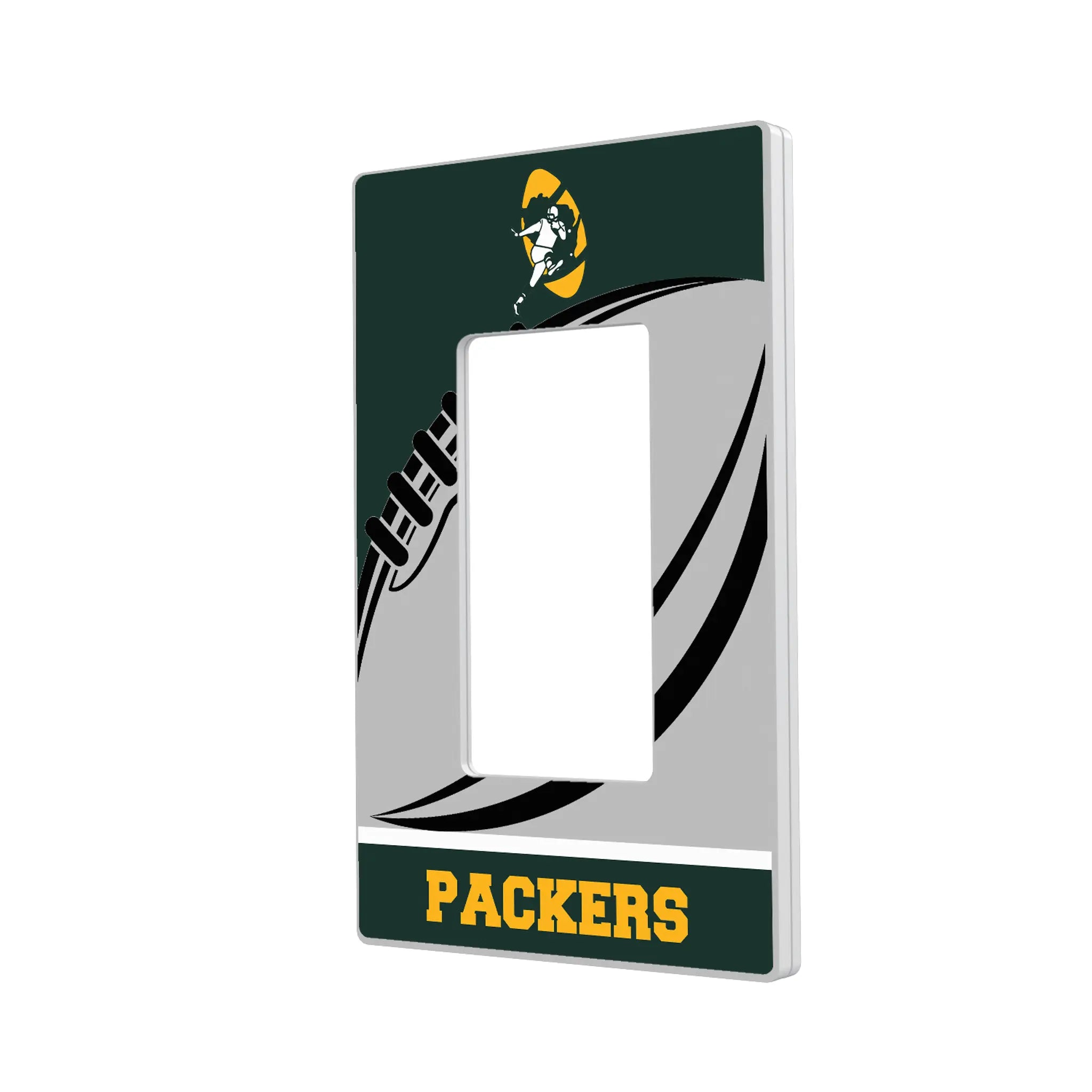 Green Bay Packers Historic Collection Passtime Hidden-Screw Light Switch Plate#Style_Single Rocker