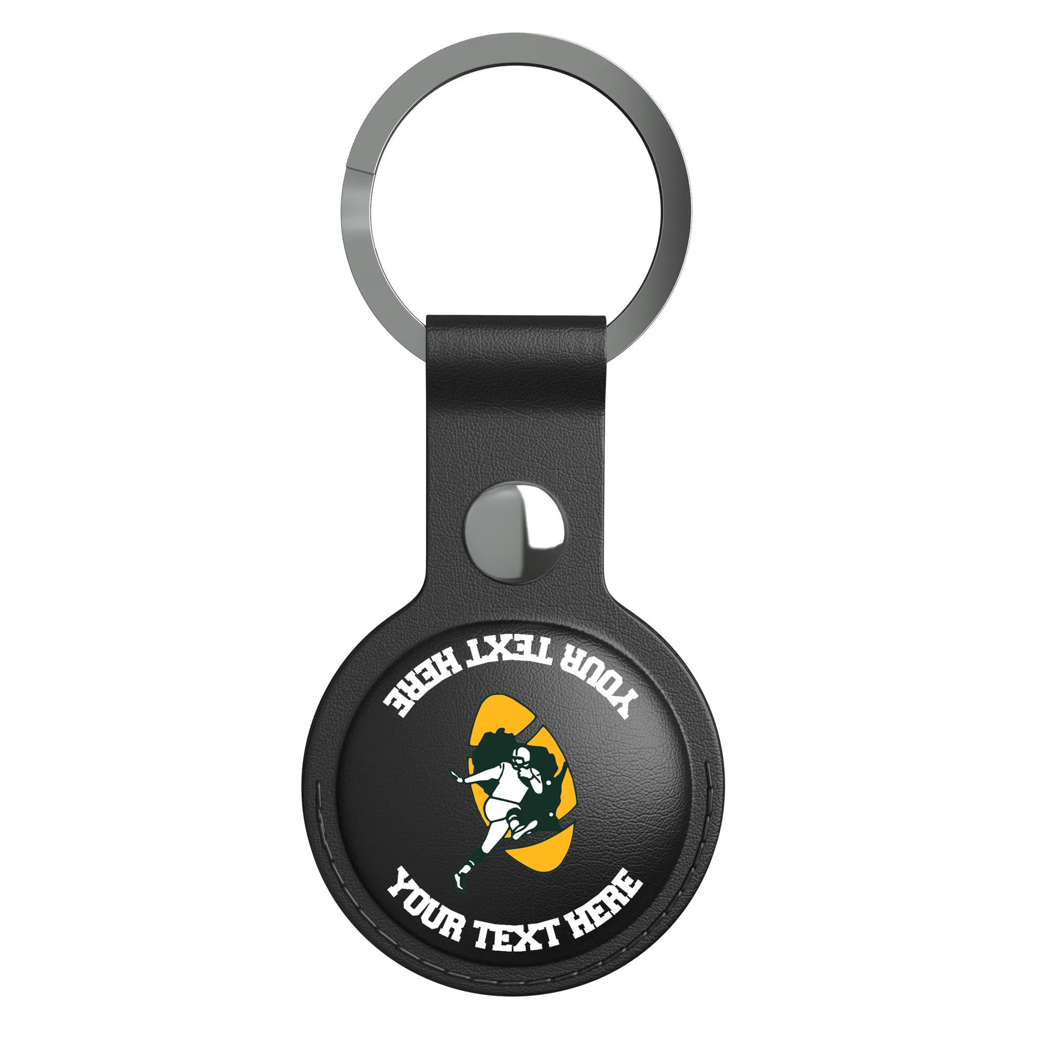 Green Bay Packers Historic Collection Personalized Insignia AirTag Black Airtag Holder