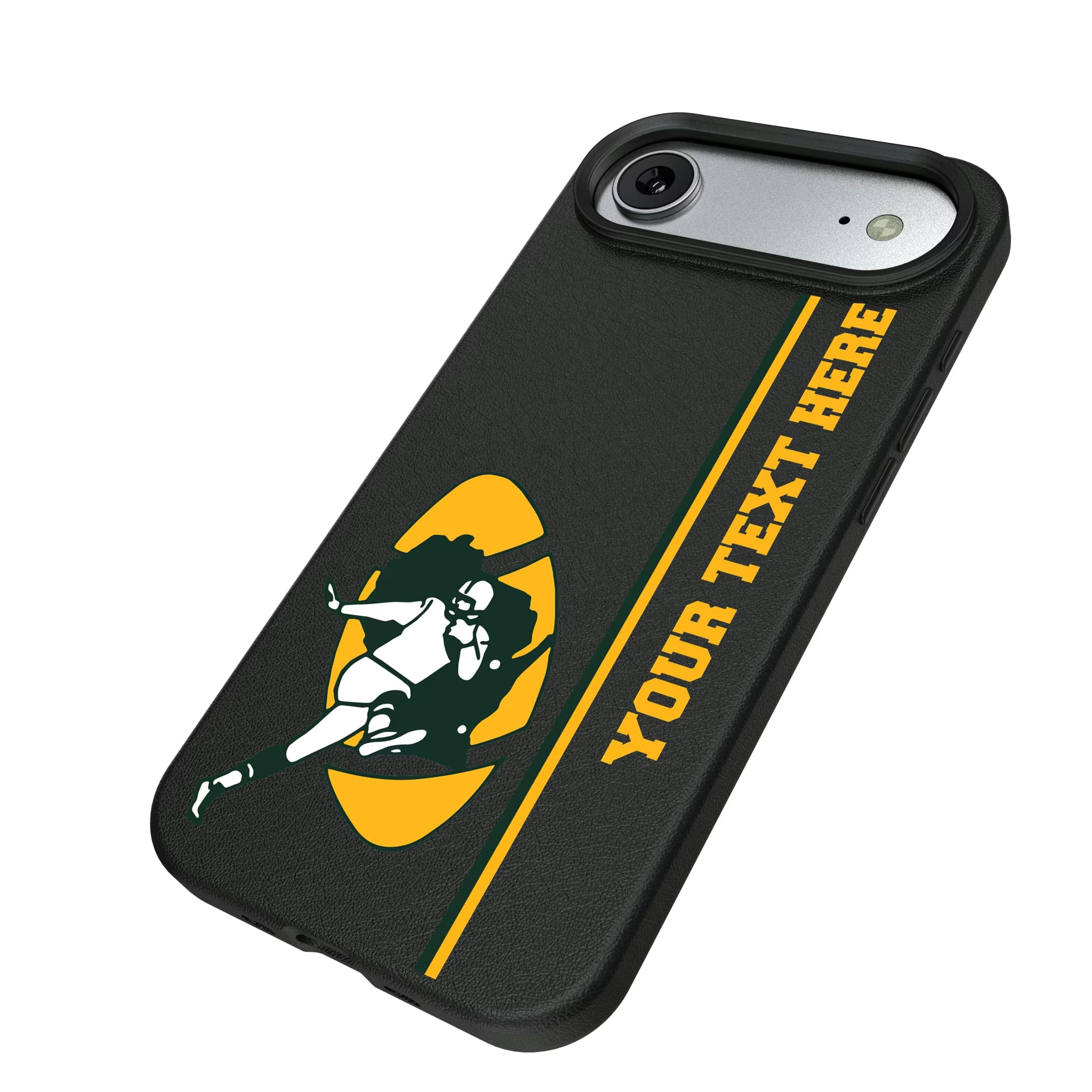 Green Bay Packers Historic Collection Personalized Sidebard iPhone MagSafe Compatible Phone Case for Apple iPhone - Isometric View#Device_iPhone Air