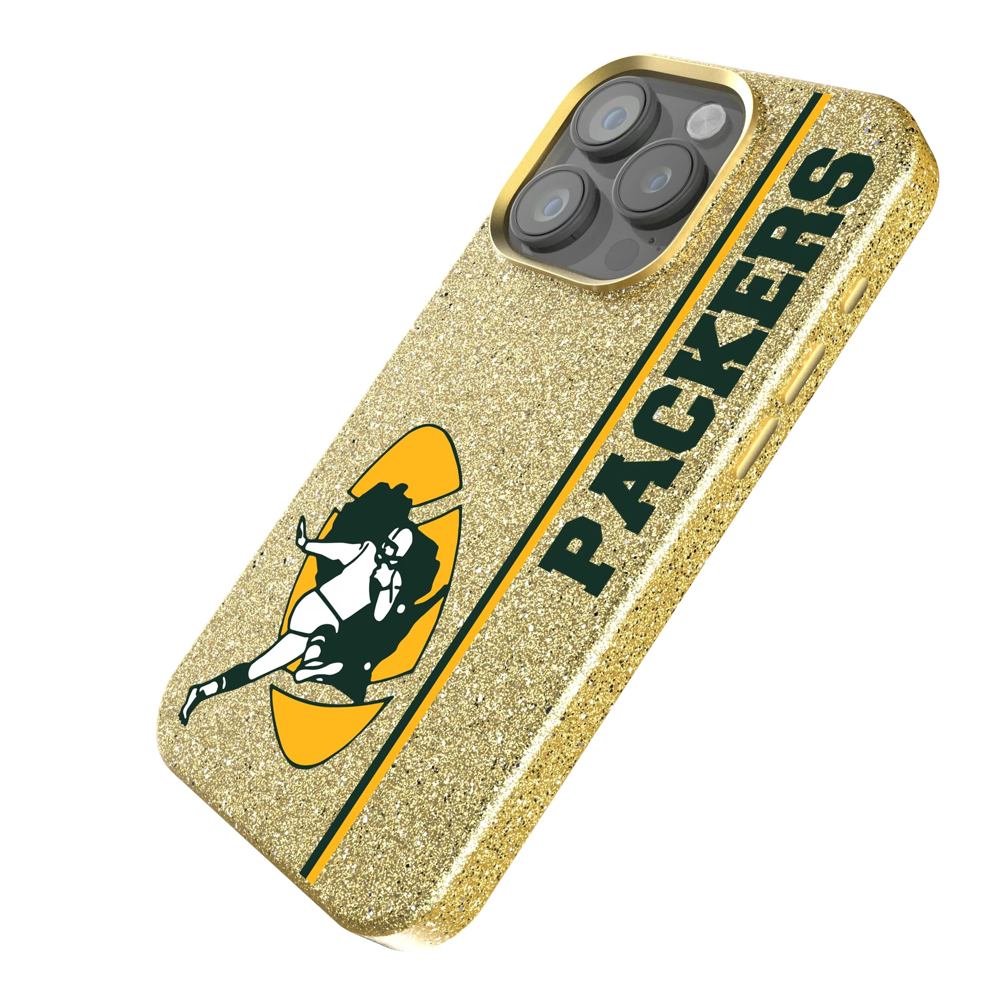 Green Bay Packers Historic Collection Sidebar iPhone Bling Phone Case for Apple iPhone - Isometric View