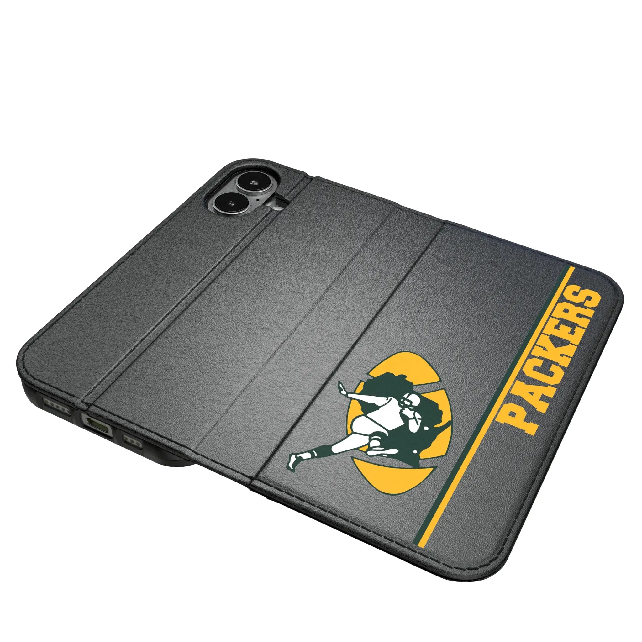 Green Bay Packers Historic Collection Sidebar iPhone Folio Phone Case for Apple iPhone#Device_iPhone 17