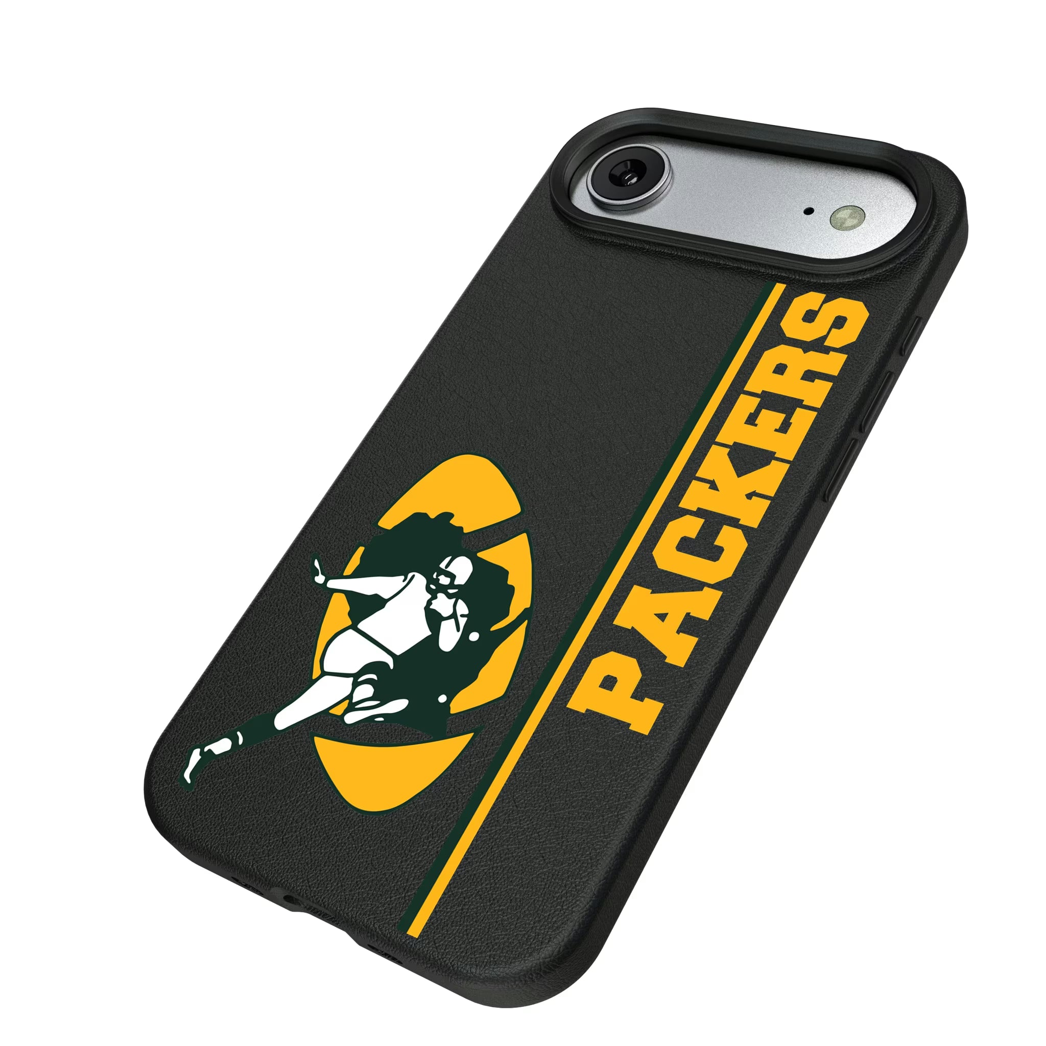 Green Bay Packers Historic Collection Sidebar iPhone MagSafe Compatible Phone Case for Apple iPhone - Isometric View#Device_iPhone Air