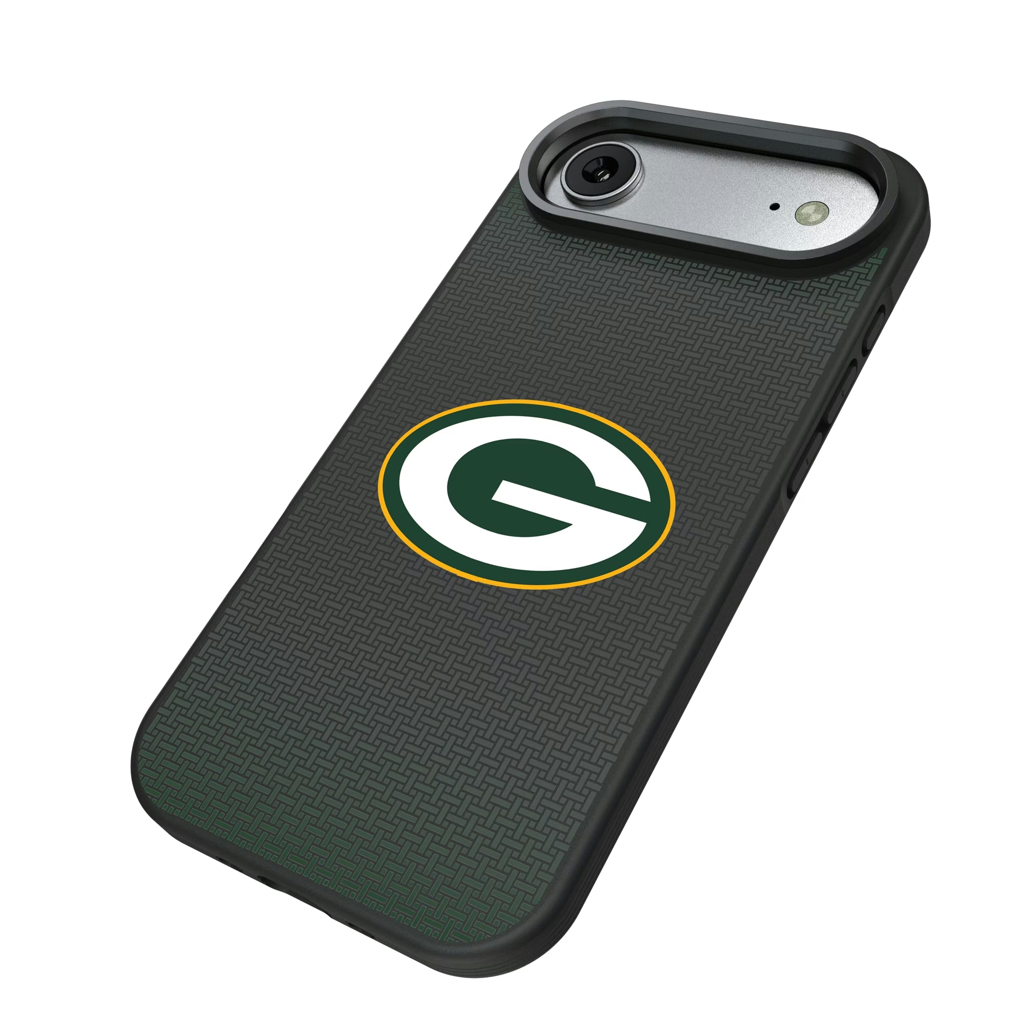 Green Bay Packers Linen iPhone Bump Phone Case for Apple iPhone - Isometric View#Device_iPhone Air