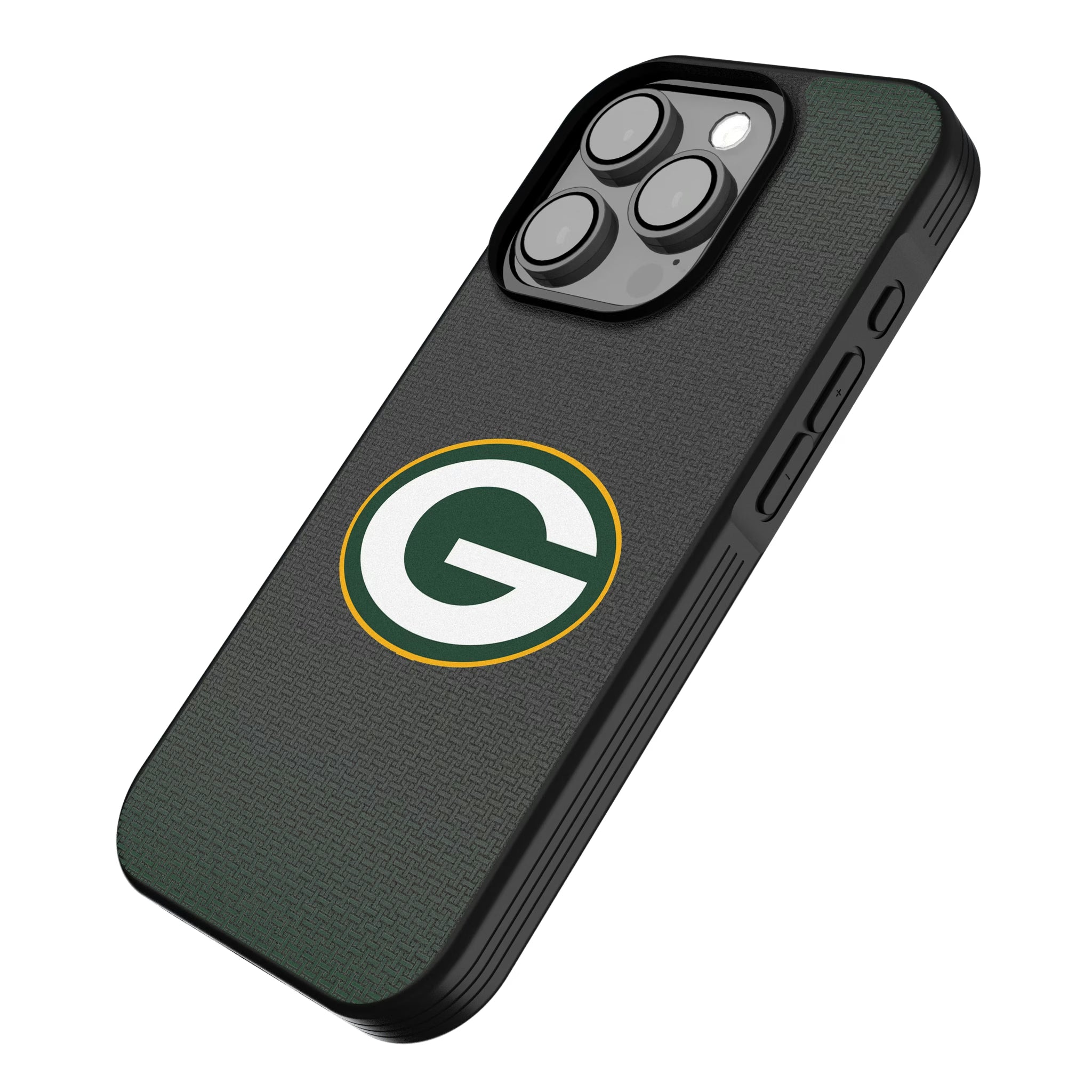 Green Bay Packers Linen iPhone Bump Phone Case for Apple iPhone - Isometric View