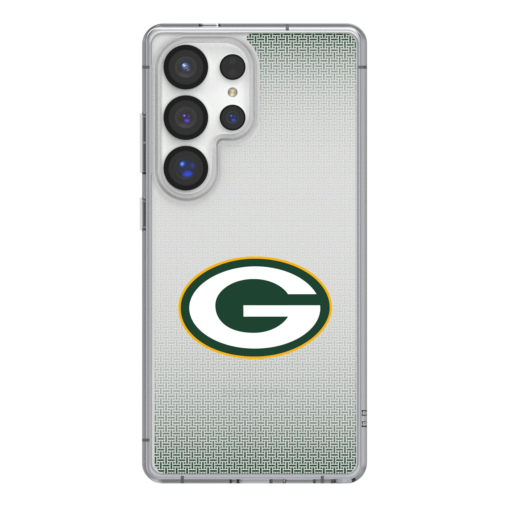 Green Bay Packers Linen Galaxy Clear Phone Case for Samsung Galaxy