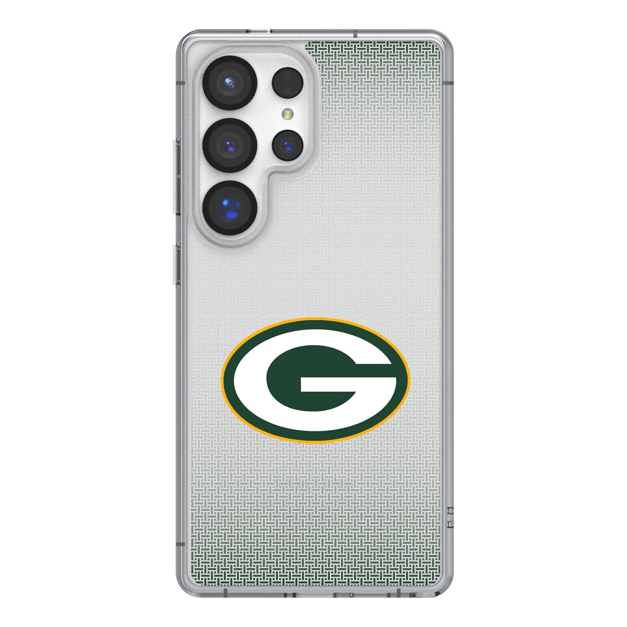 Green Bay Packers Linen Galaxy Clear Phone Case for Samsung Galaxy#Device_Galaxy S25 Ultra