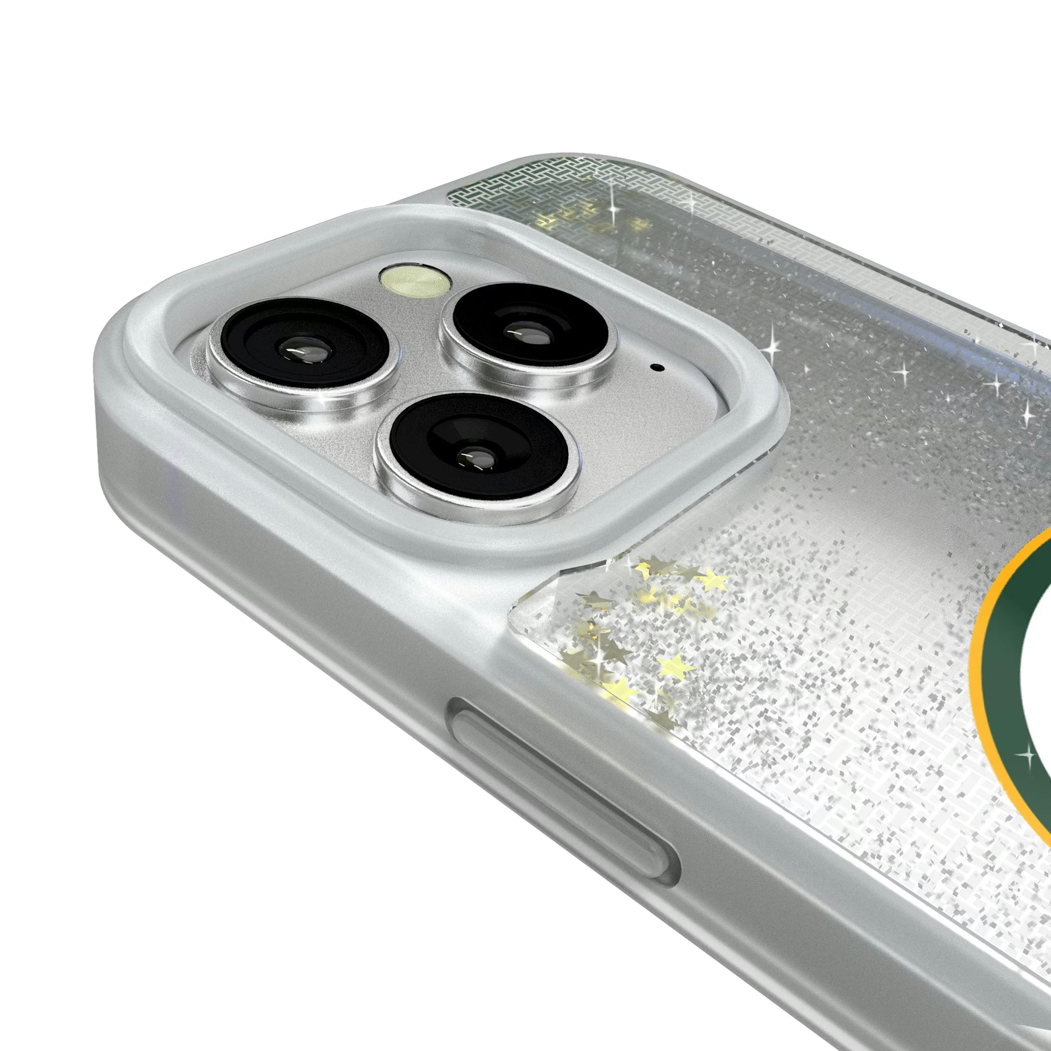 Green Bay Packers Linen iPhone Glitter Phone Case for Apple iPhone - Detail#Device_iPhone 16 Pro
