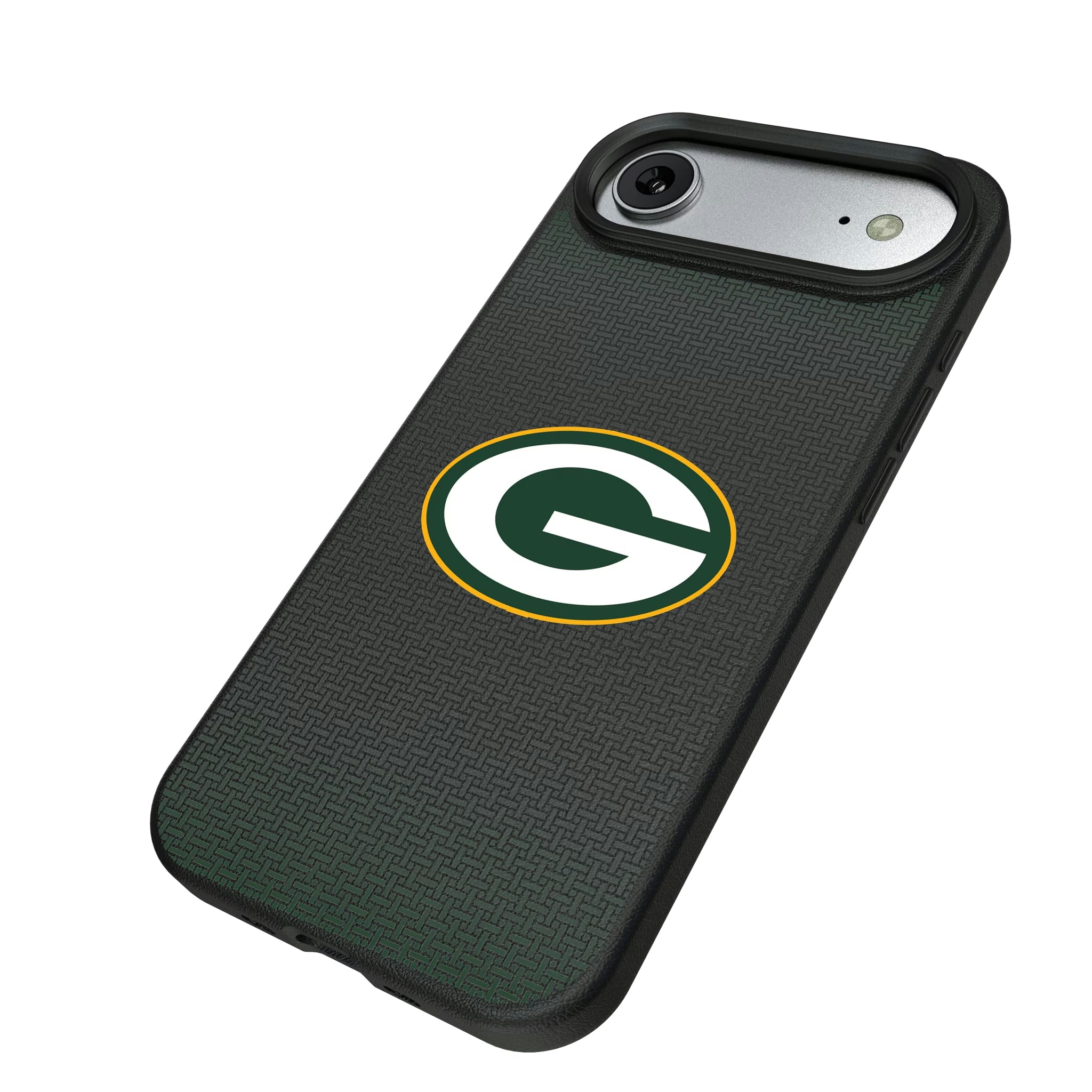 Green Bay Packers Linen iPhone MagSafe Compatible Phone Case for Apple iPhone - Isometric View#Device_iPhone Air