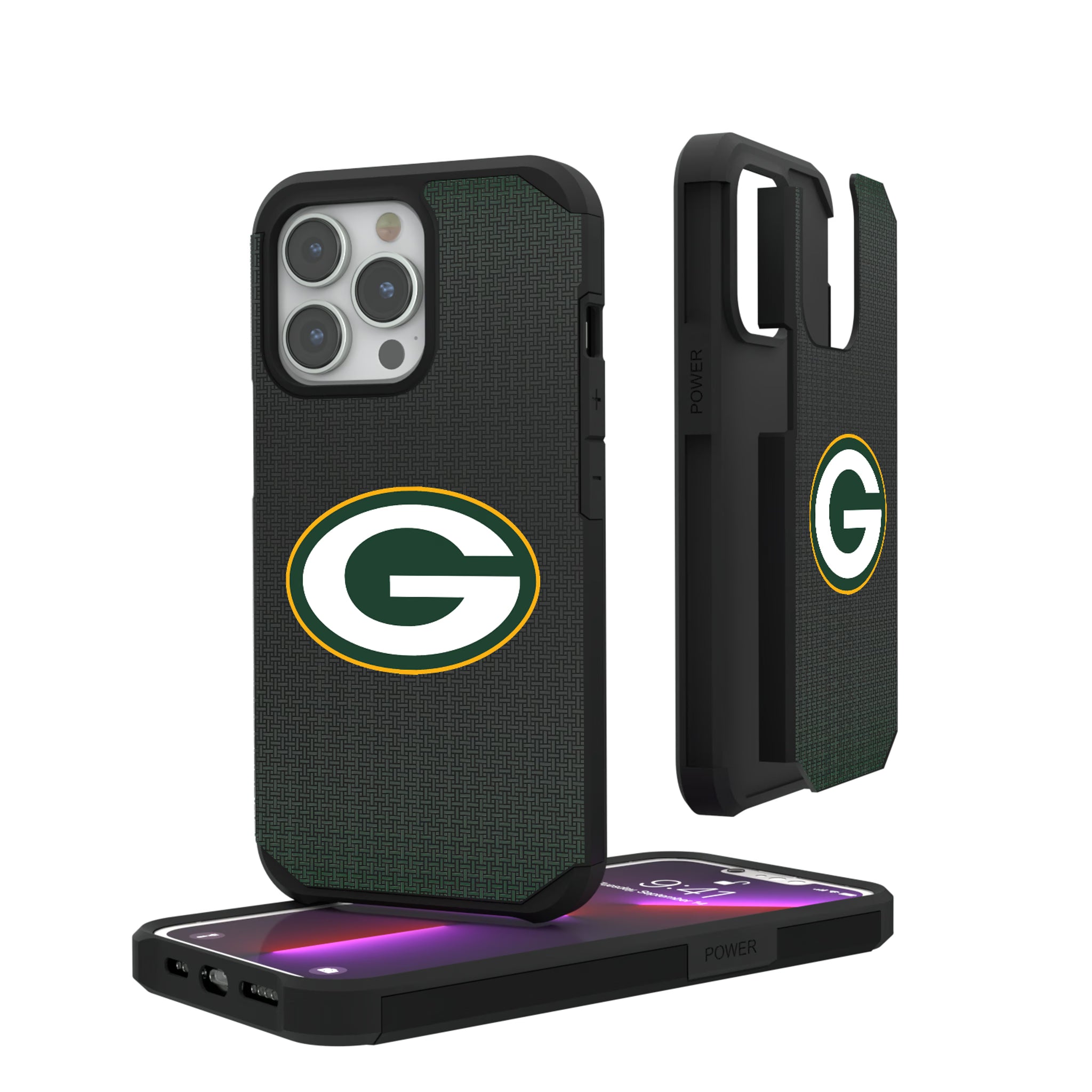 Green Bay Packers Linen iPhone Rugged Phone Case for Apple iPhone#Device_iPhone 13 Pro