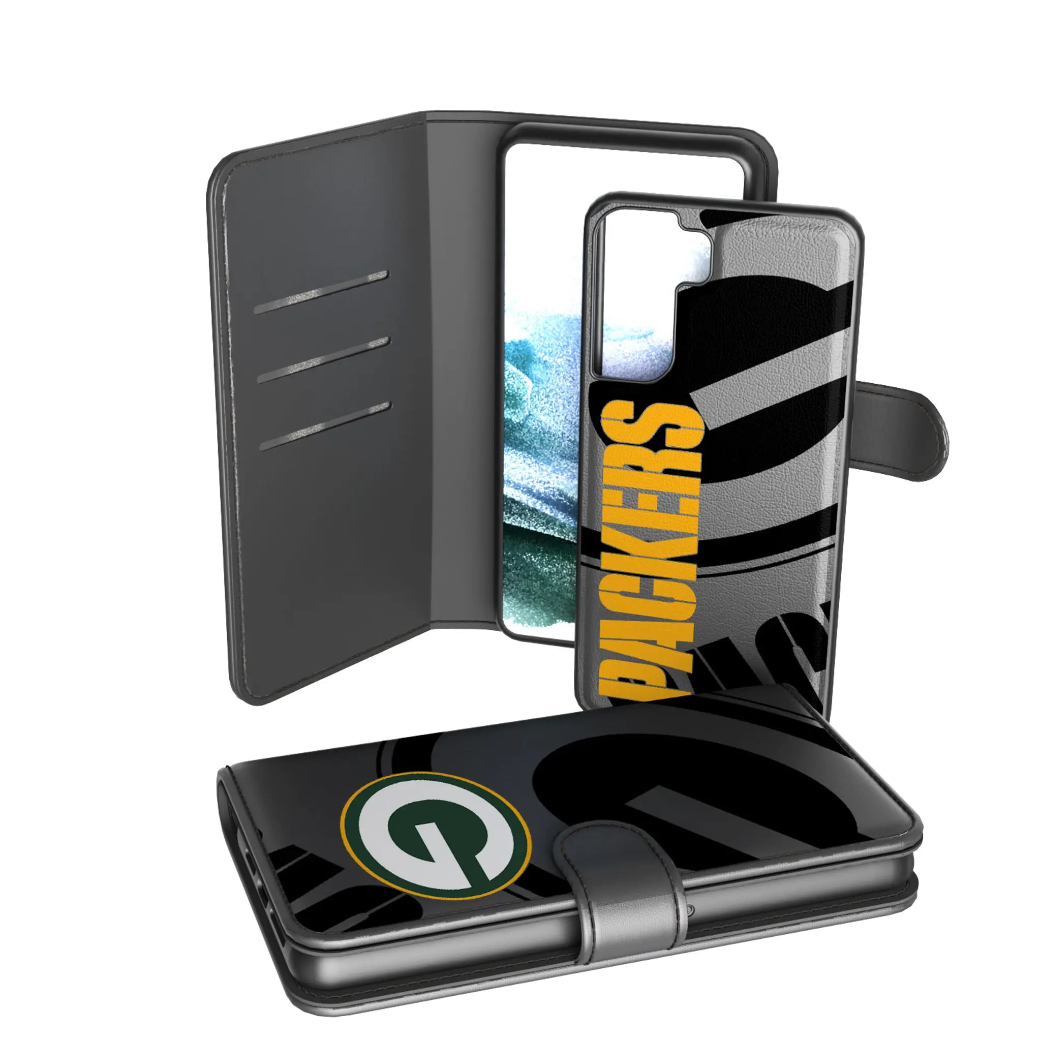 Green Bay Packers Monocolor Tilt Galaxy Wallet Phone Case for Samsung Galaxy