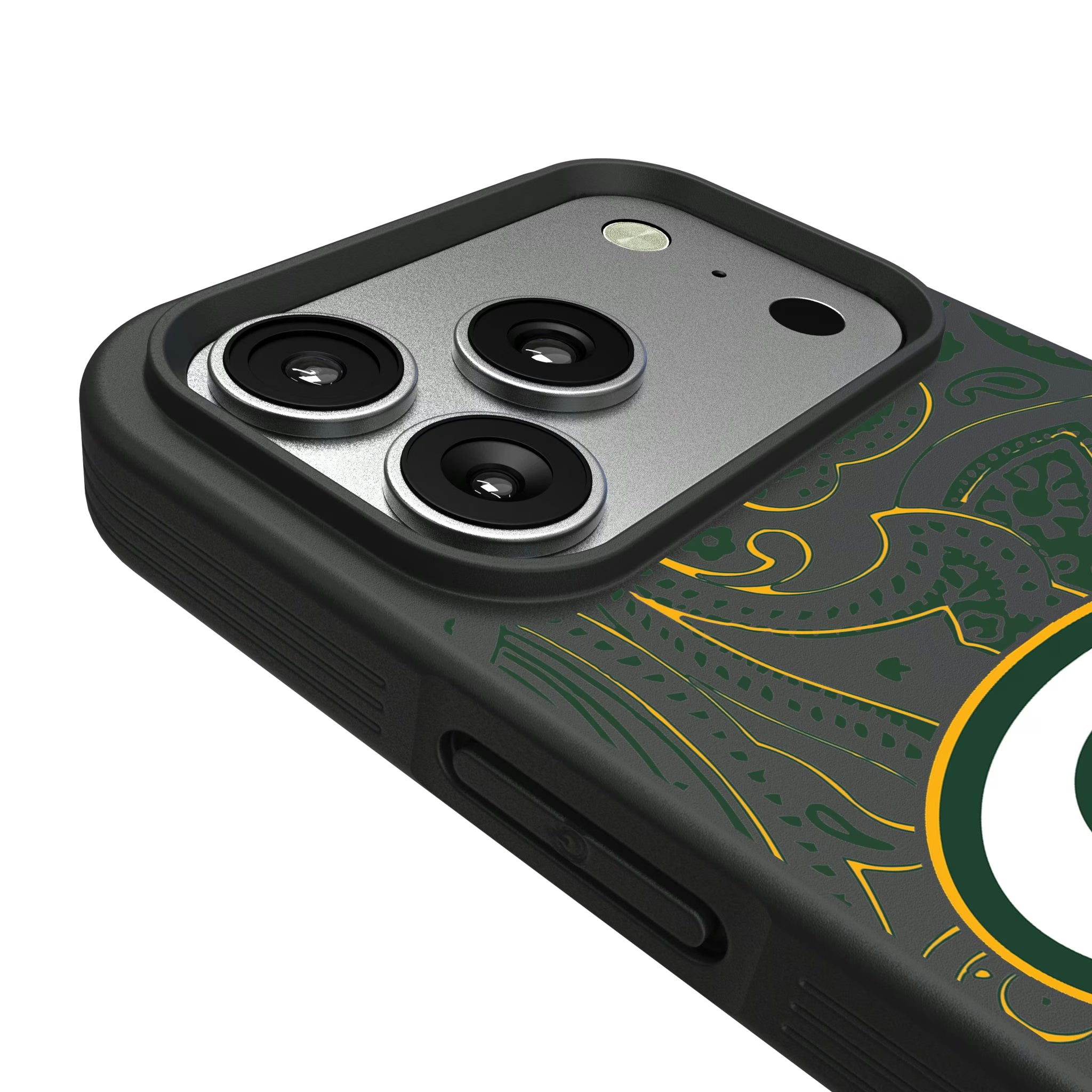 Green Bay Packers Paisley iPhone Bump Phone Case for Apple iPhone - Detail#Device_iPhone 17 Pro