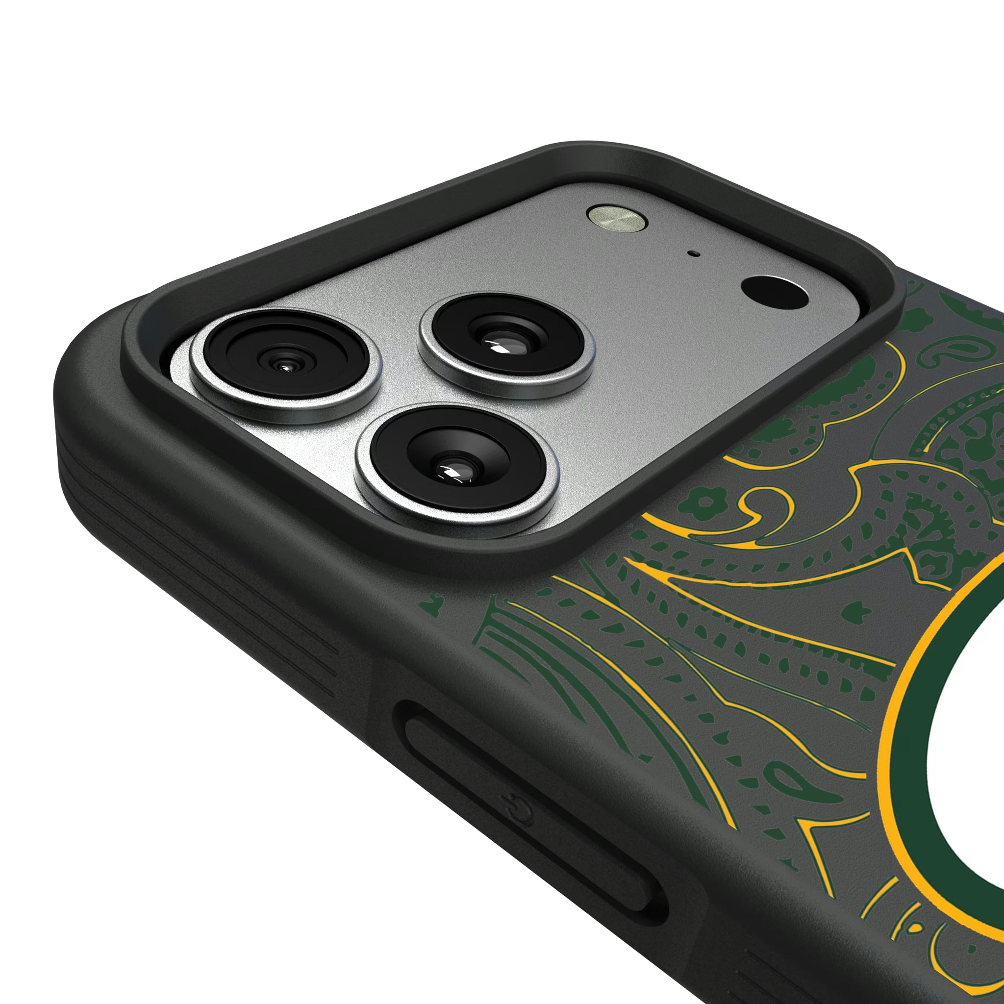 Green Bay Packers Paisley iPhone Bump Phone Case for Apple iPhone - Detail#Device_iPhone 17 Pro Max