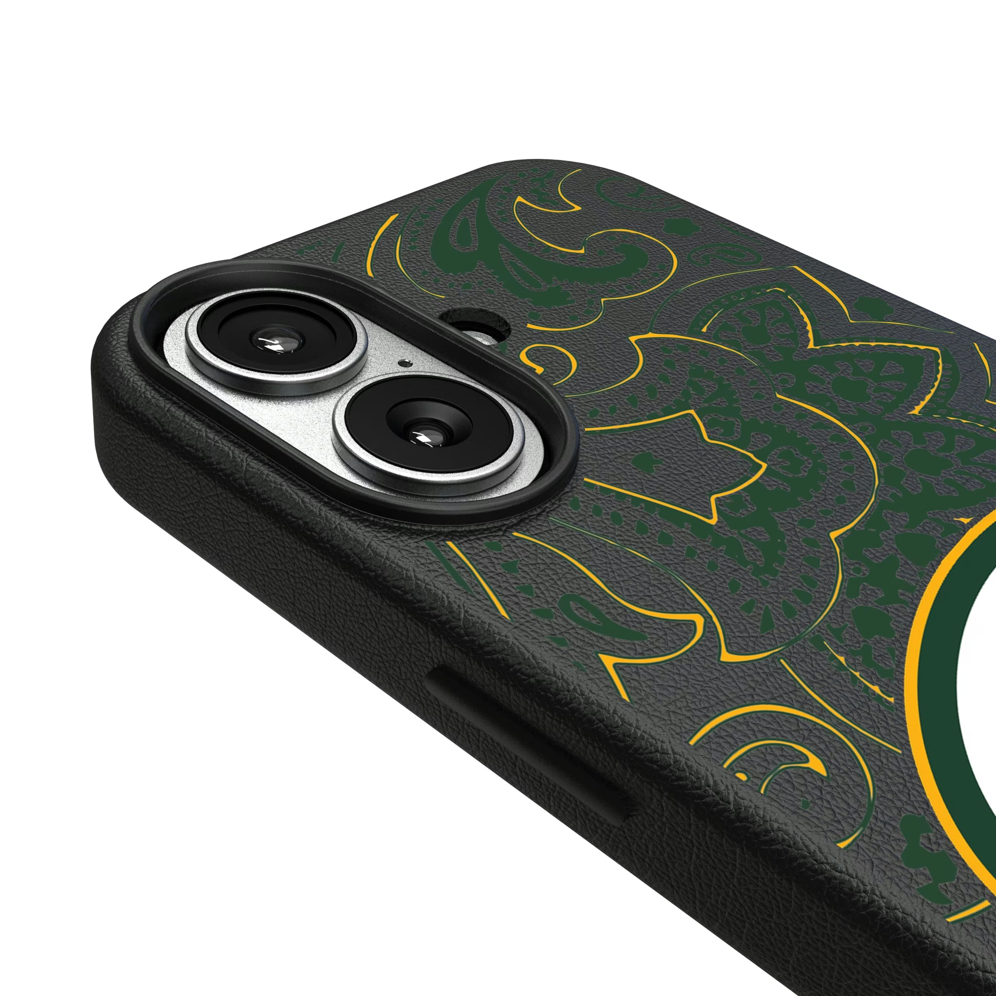 Green Bay Packers Paisley iPhone MagSafe Compatible Phone Case for Apple iPhone - Detail#Device_iPhone 17