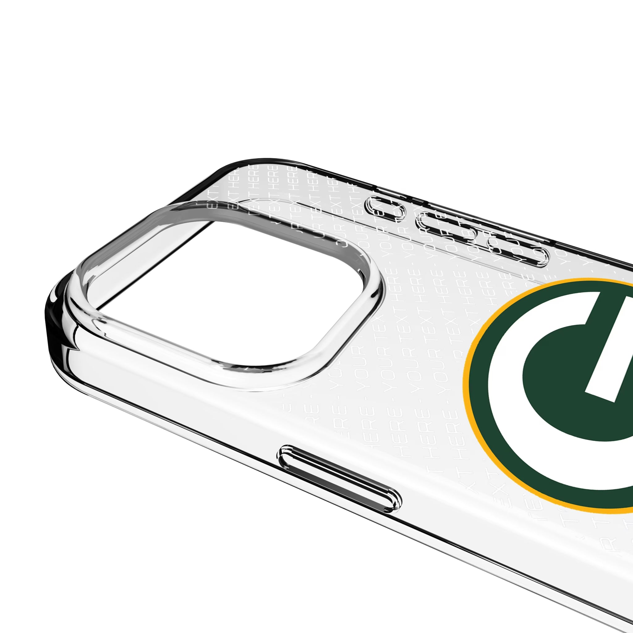 Green Bay Packers Personalized EndZone Plus iPhone Clear Phone Case for Apple iPhone - Detail