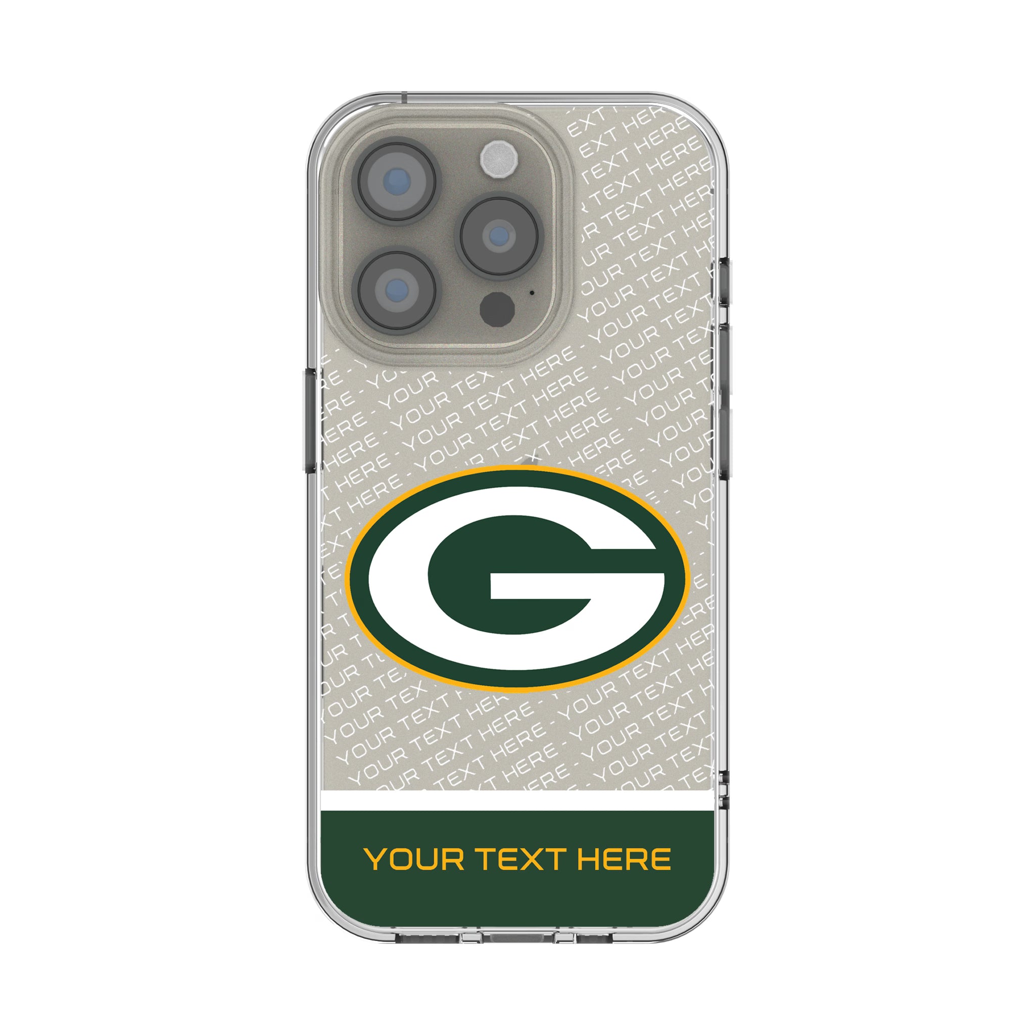 Green Bay Packers Personalized EndZone Plus iPhone Clear Phone Case for Apple iPhone