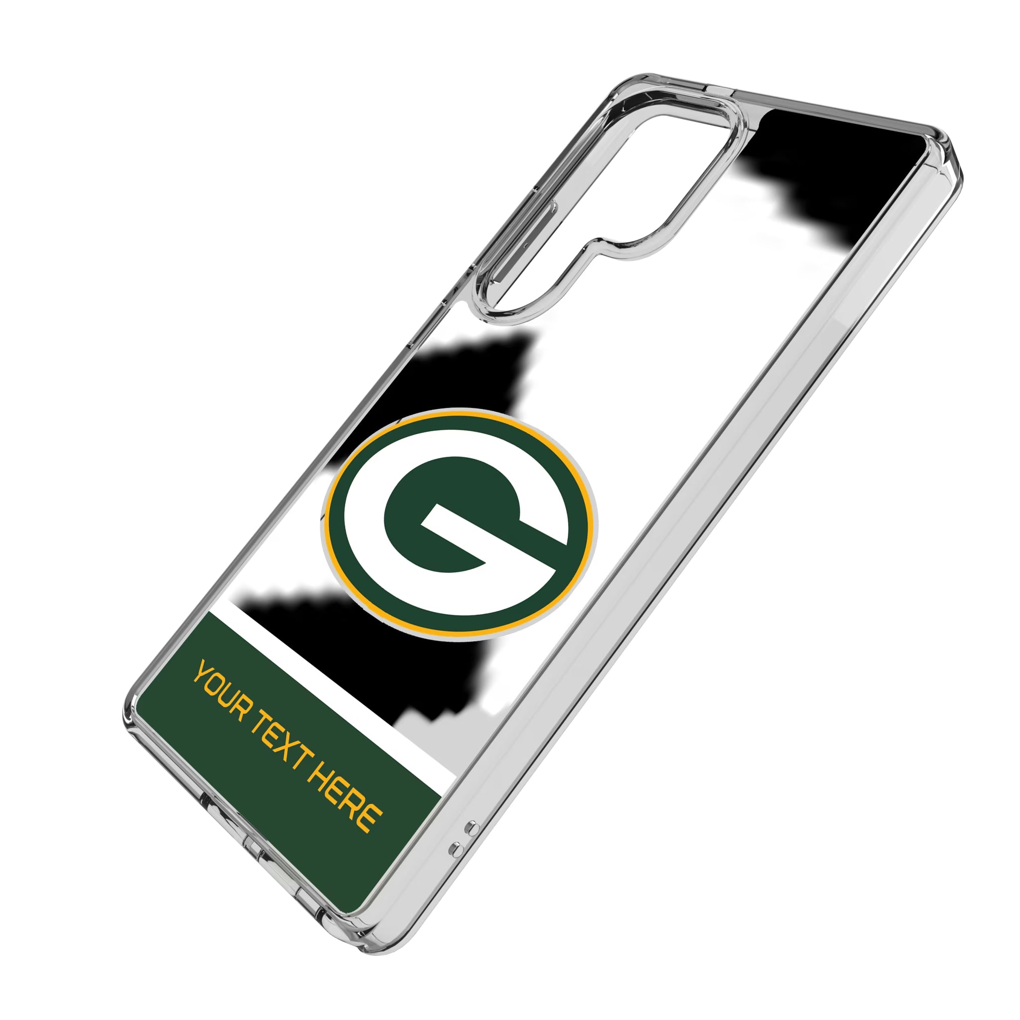Green Bay Packers Personalized EndZone Plus Galaxy Clear Phone Case for Samsung Galaxy - Isometric View