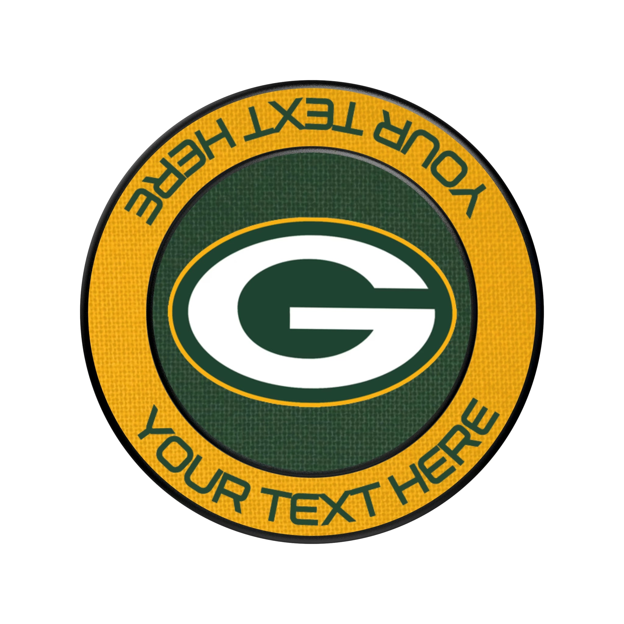 Green Bay Packers Personalized Endzone Solid Popsockets Round Magnetic