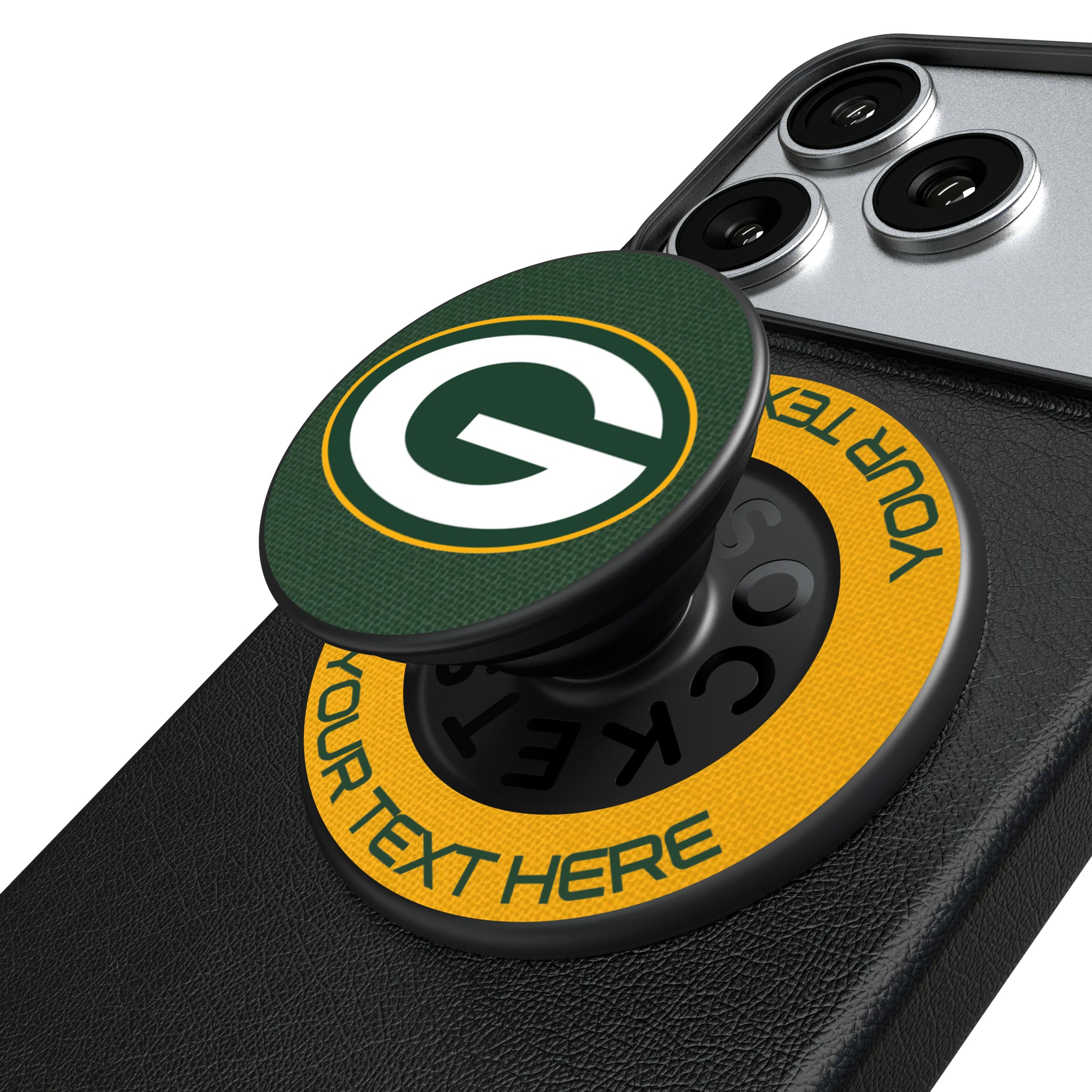 Green Bay Packers Personalized Endzone Solid Popsockets Round Magnetic