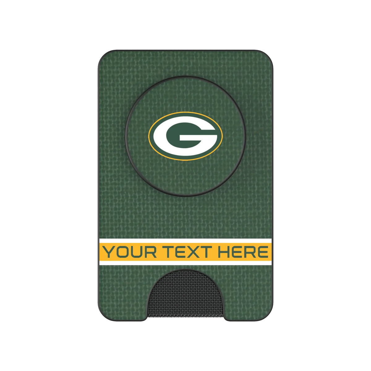 Green Bay Packers Personalized Endzone Solid Popsockets Wallet Magnetic