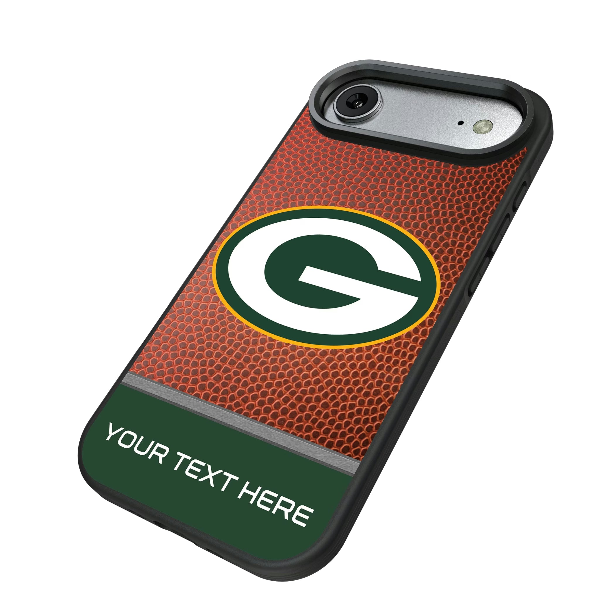 Green Bay Packers Personalized Football iPhone Bump Phone Case for Apple iPhone - Isometric View#Device_iPhone Air